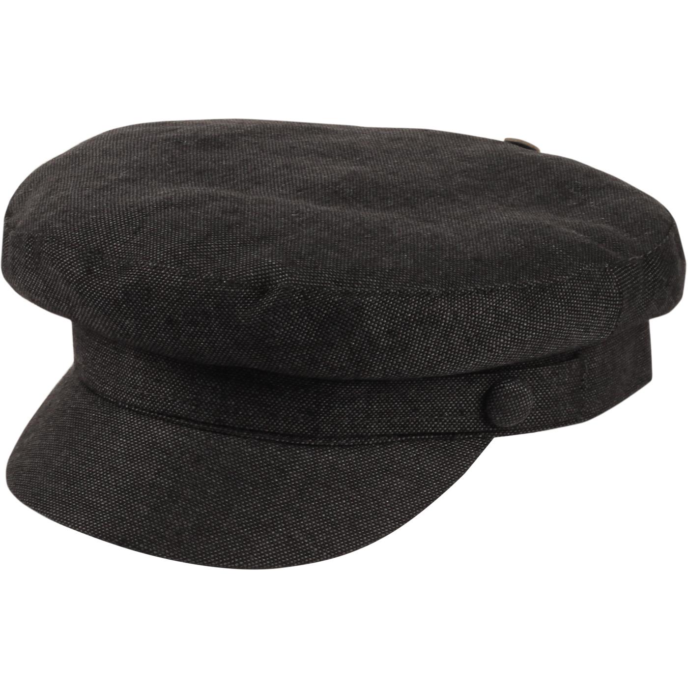 FAILSWORTH Men's Sixties Irish Linen Beatle Hat in Charcoal