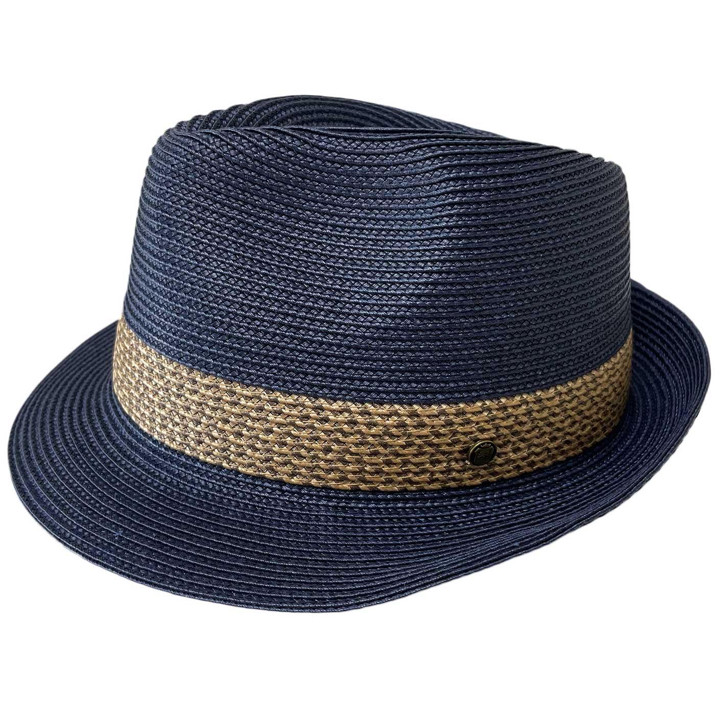 Milan Failsworth Retro Navy Summer Trilby Hat