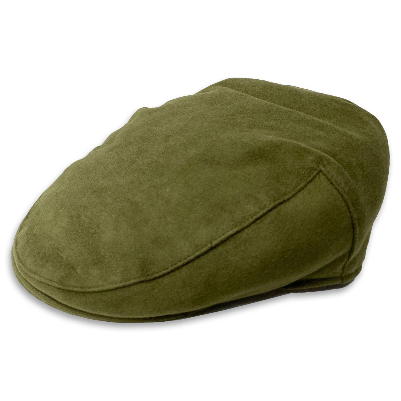 Failsworth Waterproof Moleskin Flat Cap (Olive)