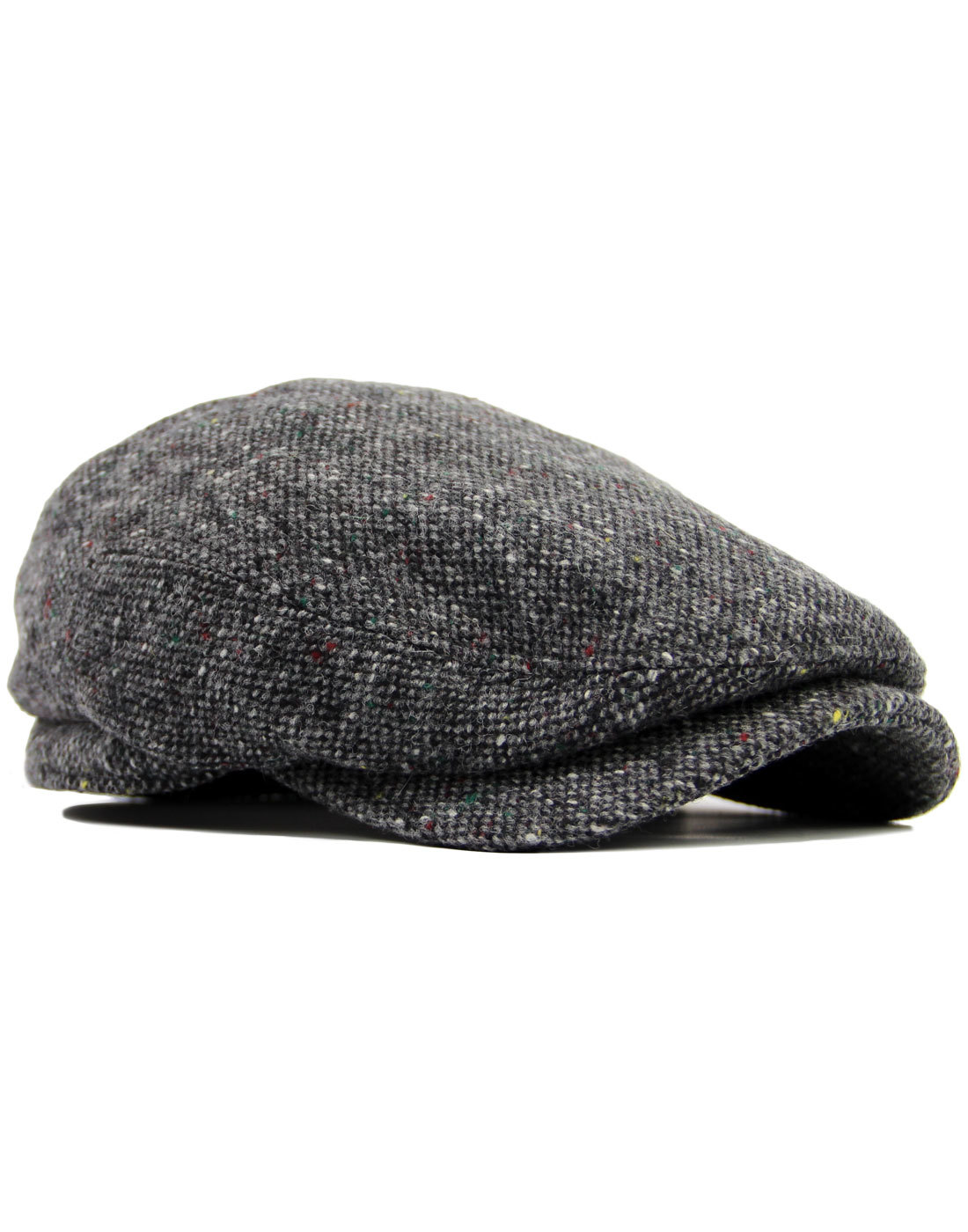 FAILSWORTH Donegal Windsor Retro 60s Mod Wool Flat Cap in Grey