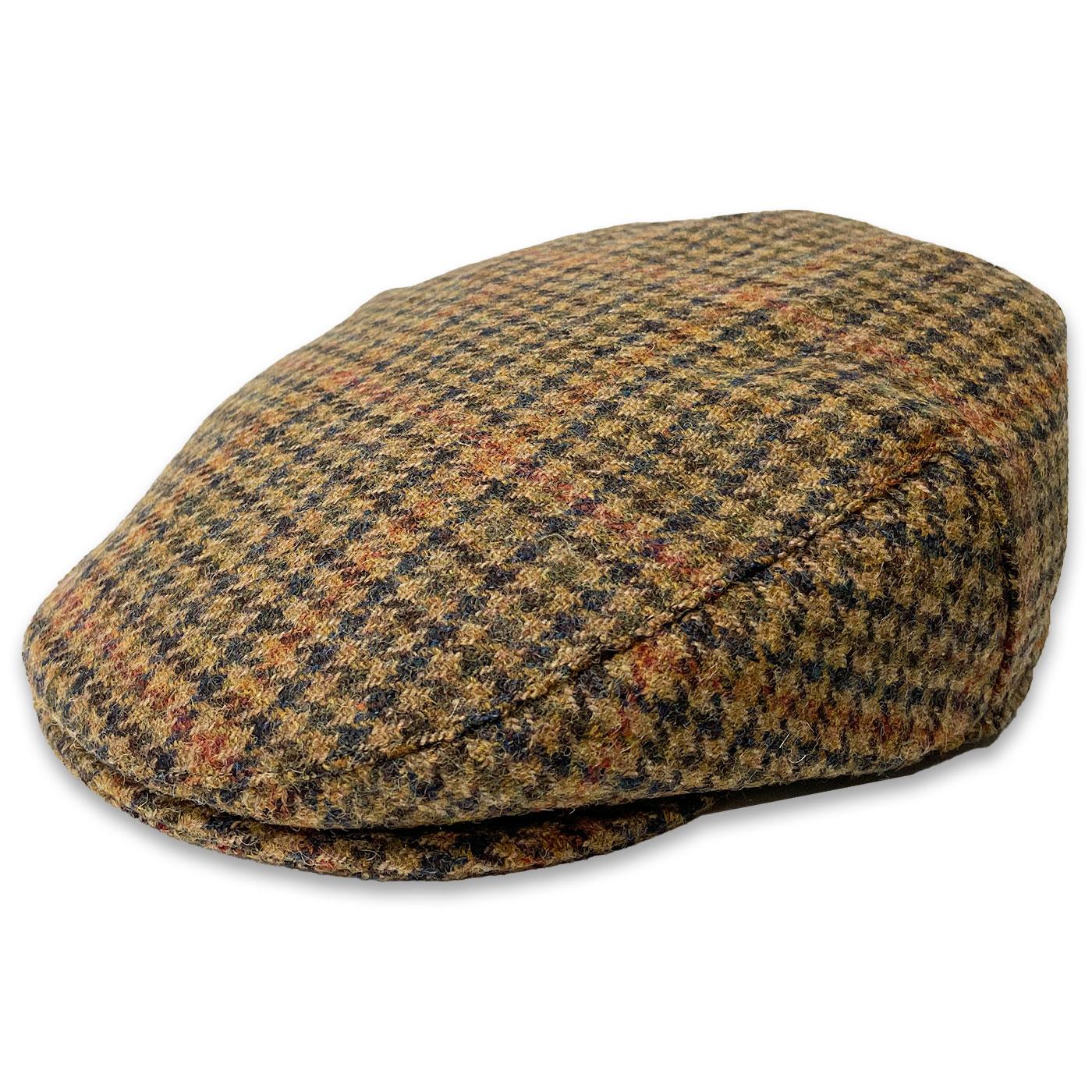 County Failsworth Pure Wool Retro Check Flat Cap 