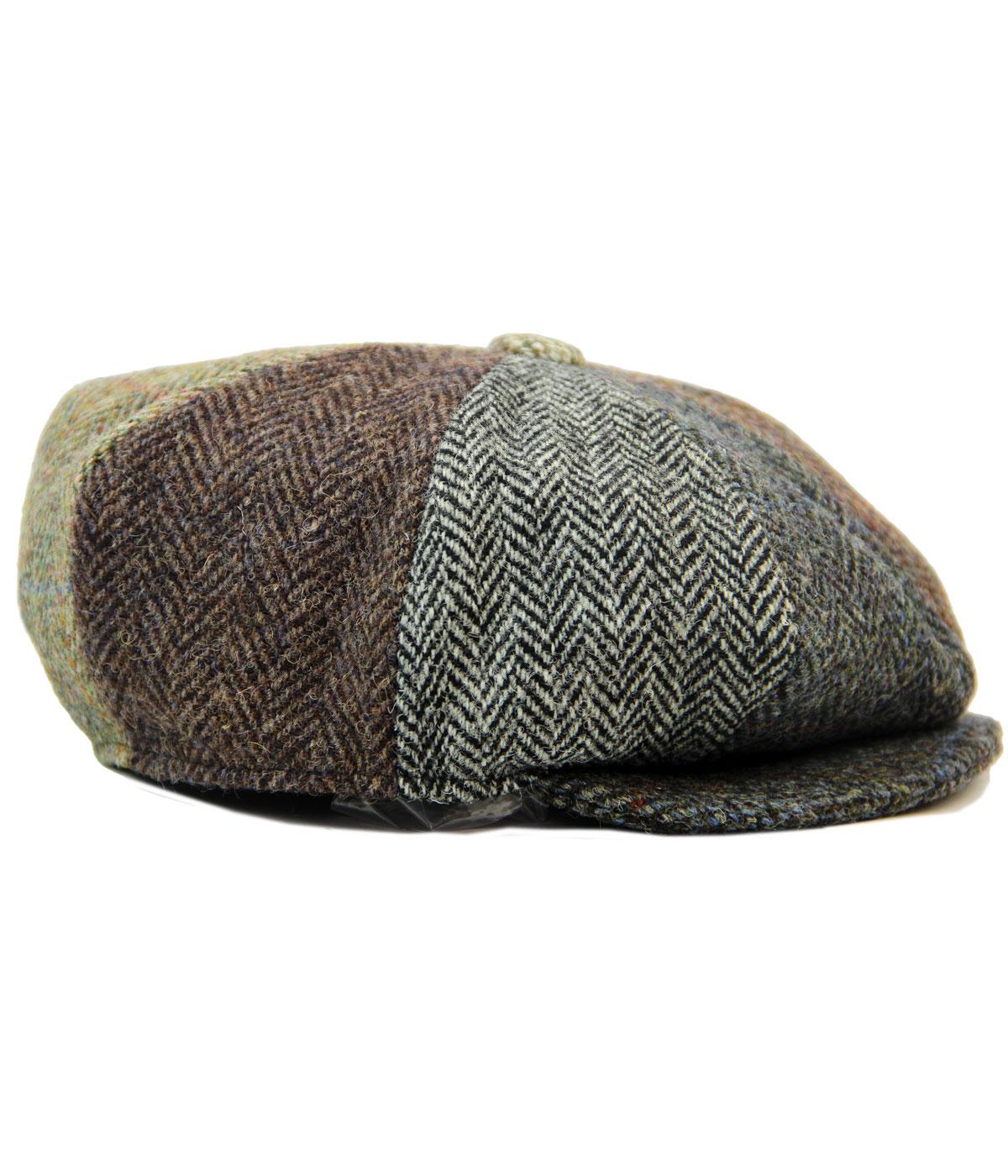 harris tweed 8 panel cap