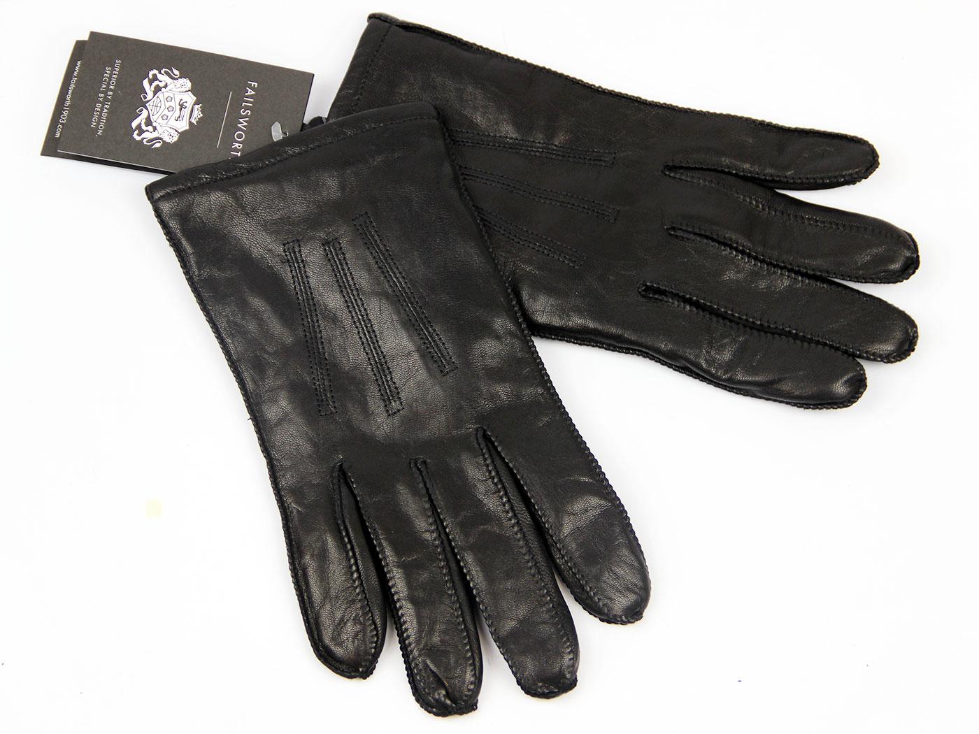 George FAILSWORTH Retro 70s Vintage Leather Gloves