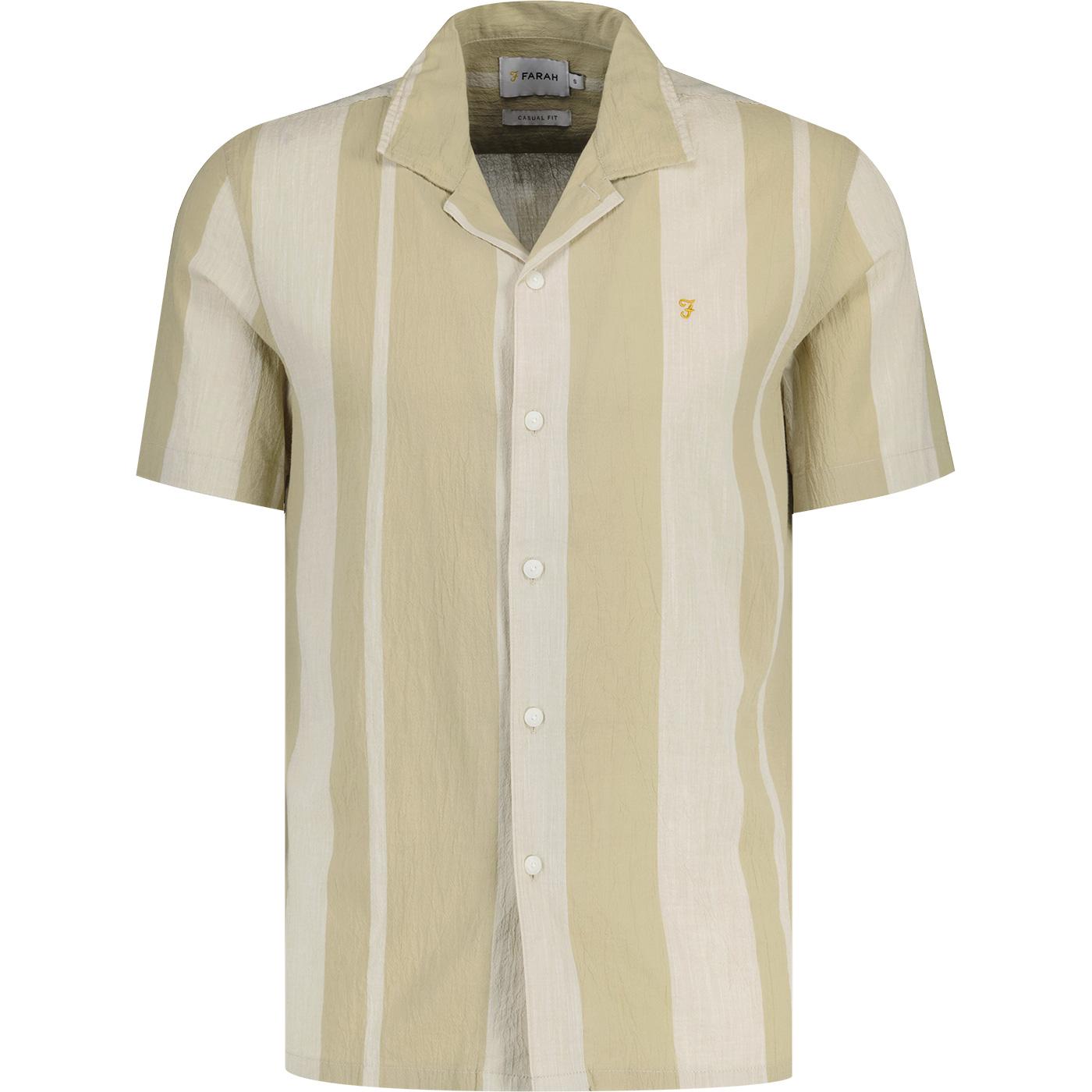 Alston Farah Stripe Crepe Revere Collar Shirt (H)