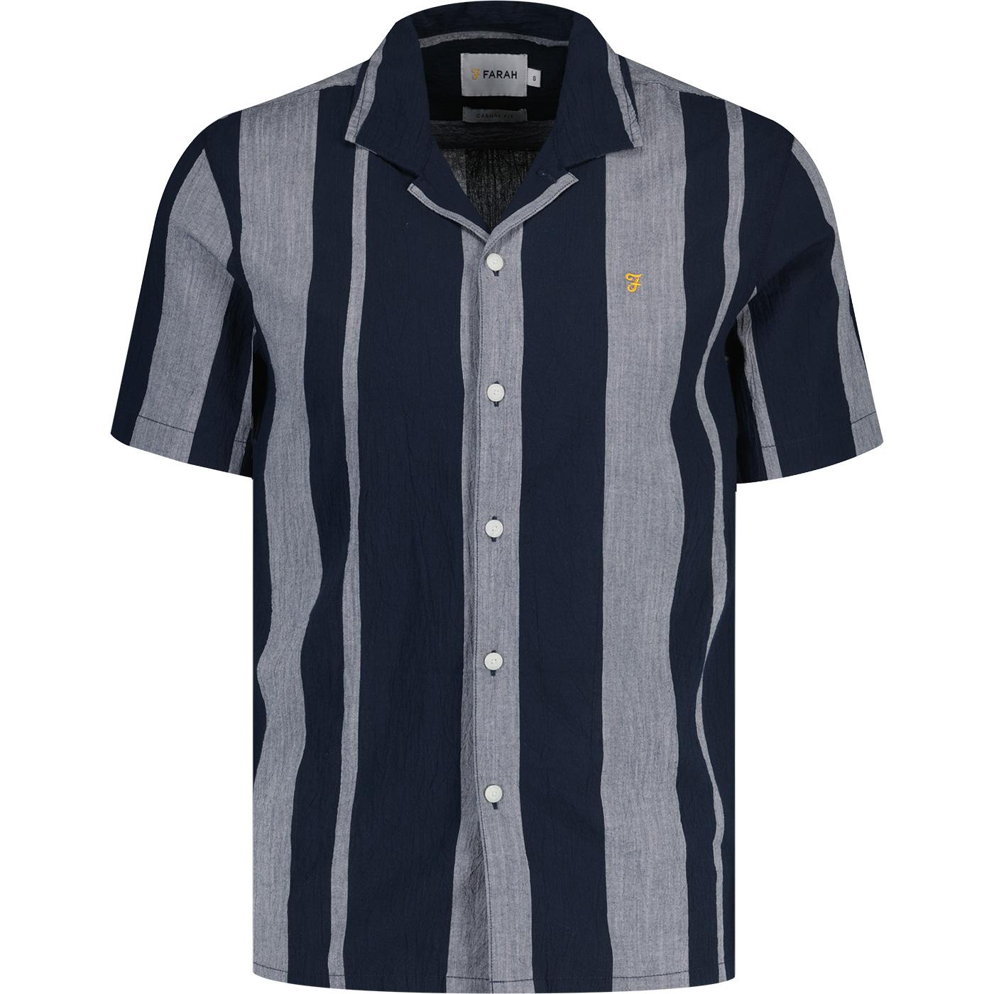 Alston Farah Stripe Crepe Revere Collar Shirt (TN)