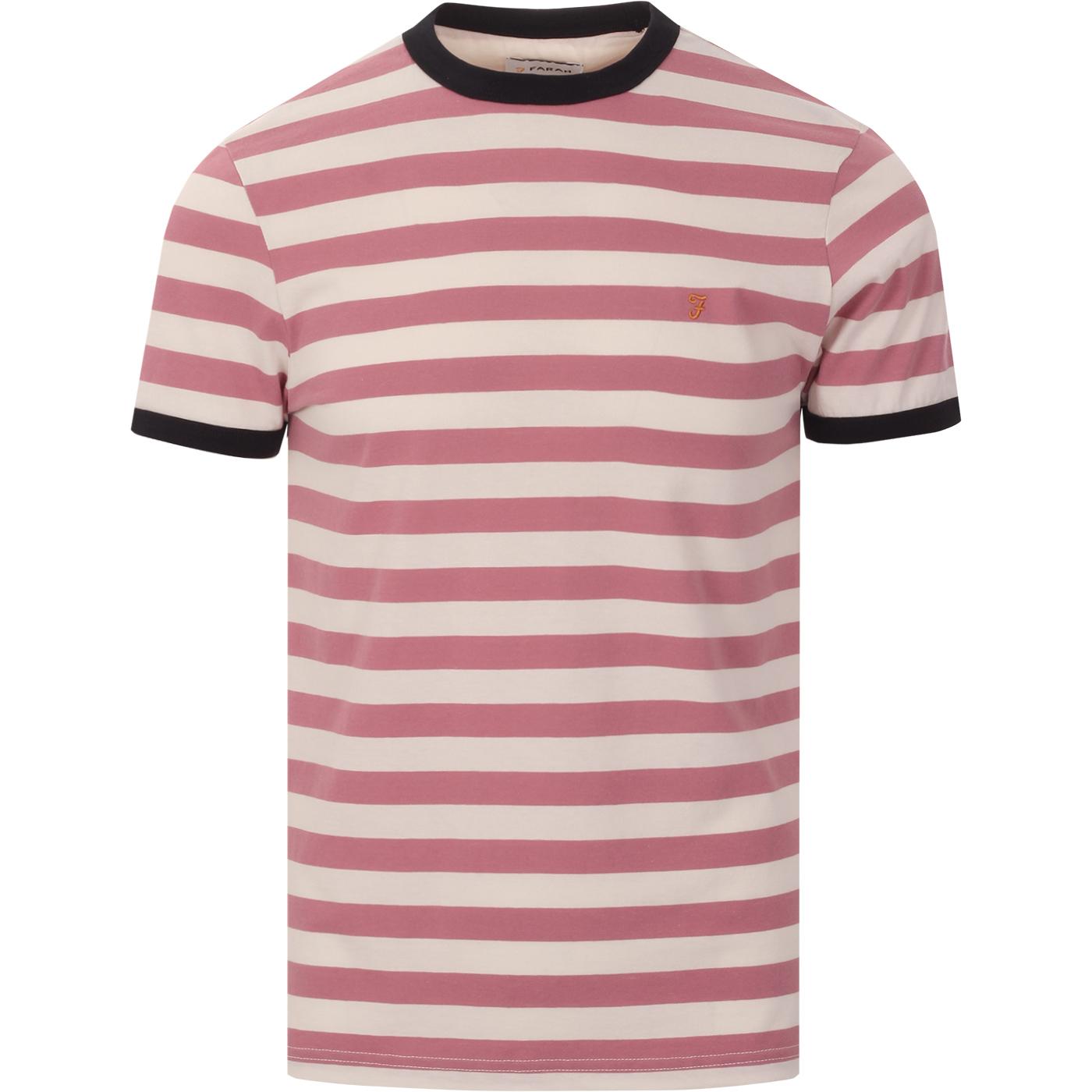 Belgrove FARAH Mens Retro Mod Striped T-Shirt (DR)