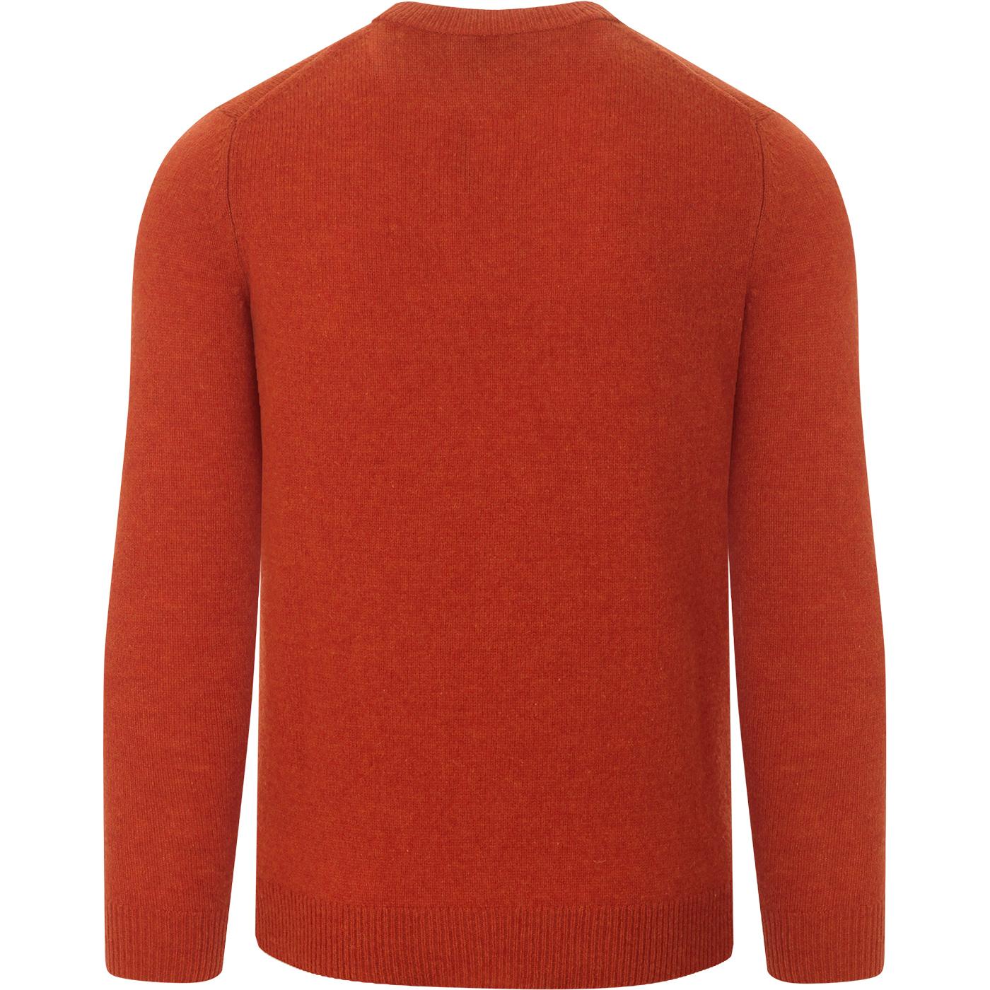 Birchall FARAH Retro Mod Lambswool Jumper in Raw Umber