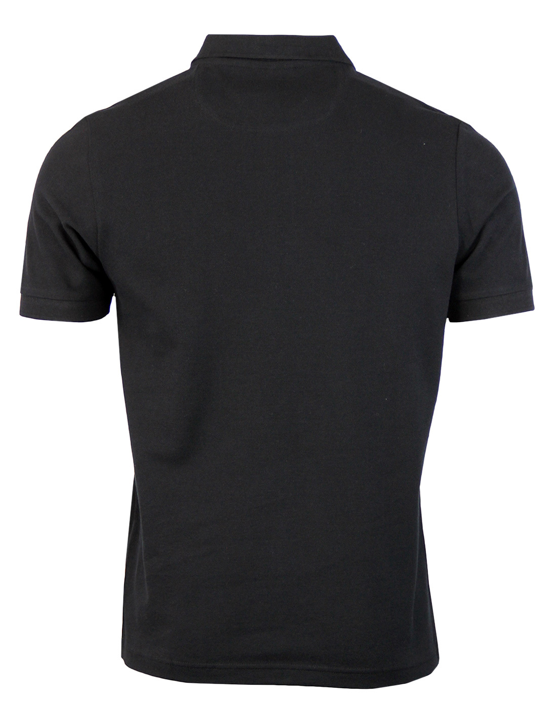 FARAH Blaney 60s Retro Mod Pique Polo Shirt in Black