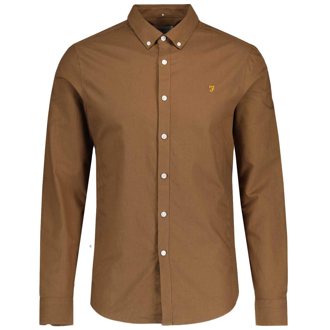 Brewer Farah Mod Slim Fit Organic Oxford Shirt MB