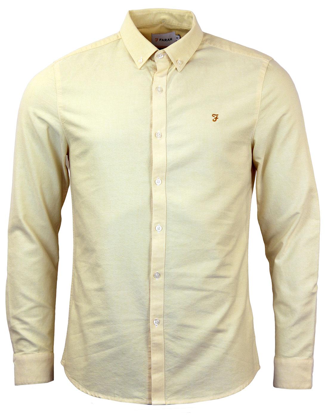 Brewer FARAH Retro Sixties Mod Oxford Shirt S