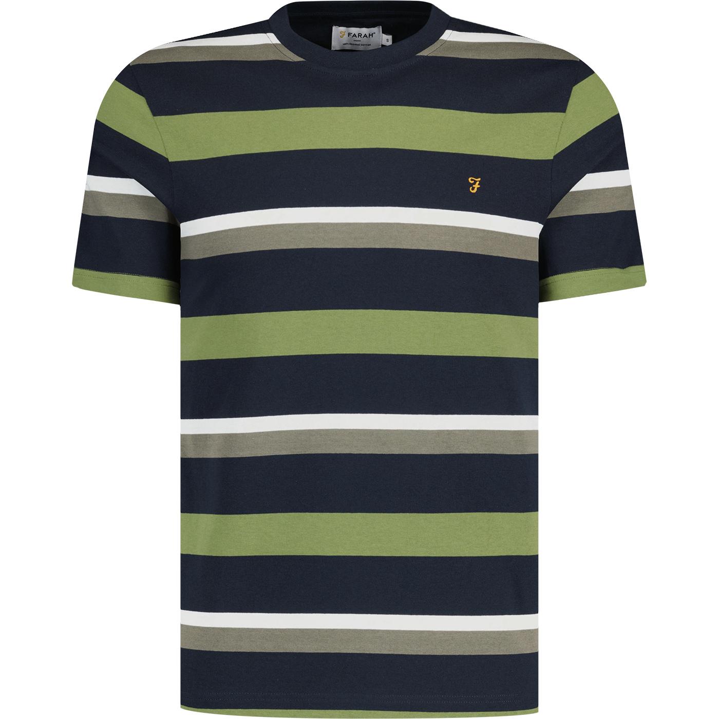 Caspar Farah Yarn Dyed Retro Stripe T-shirt (TN)
