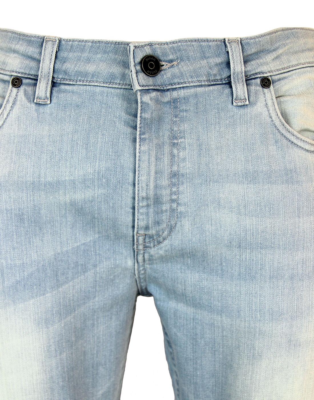 FARAH Drake Retro 60s Mod 5 Pocket Drainpipe Denim Jeans