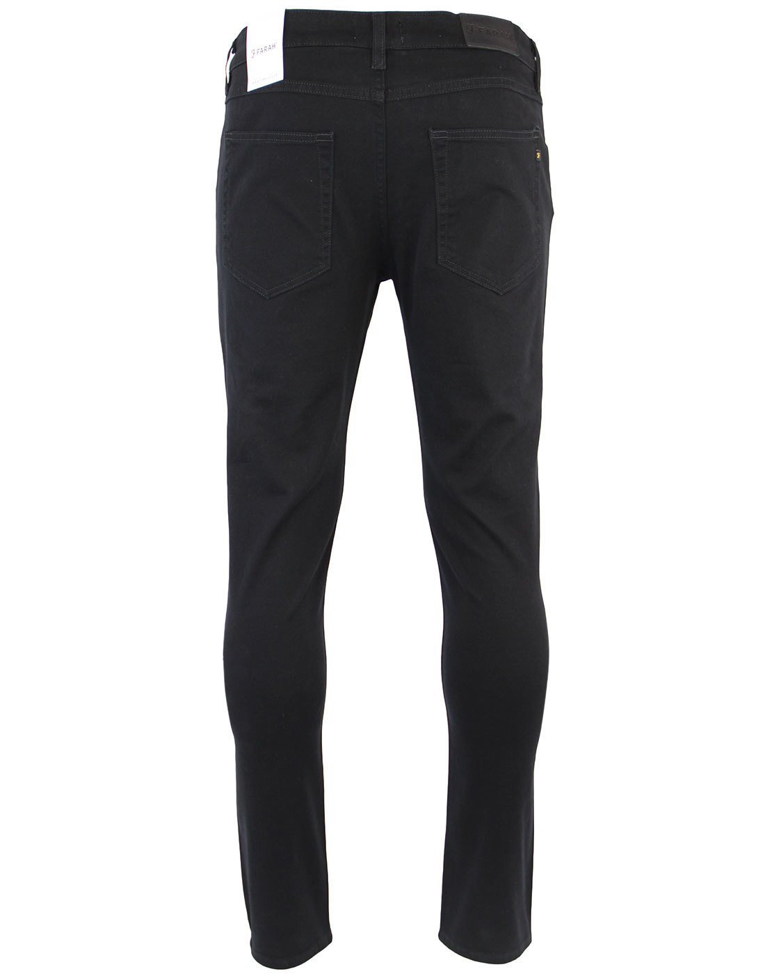 Farah Vintage The Drake Retro Mod 5 Pocket Slim Trousers Black