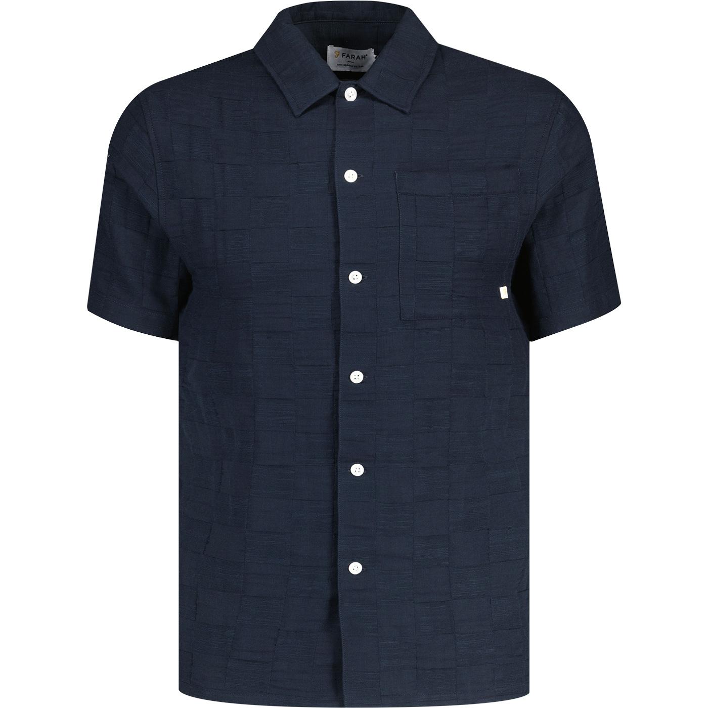Fleet Farah Dobby Tonal Check Short Sleeve Shirt N