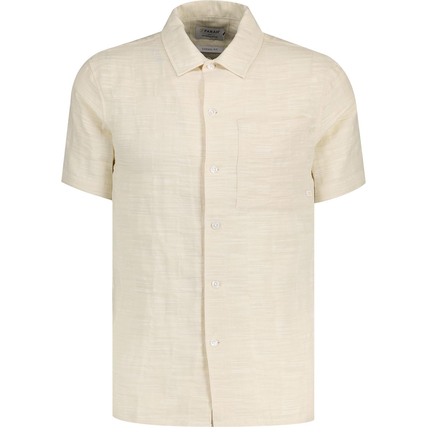 Fleet Farah Dobby Tonal Check Short Sleeve Shirt C