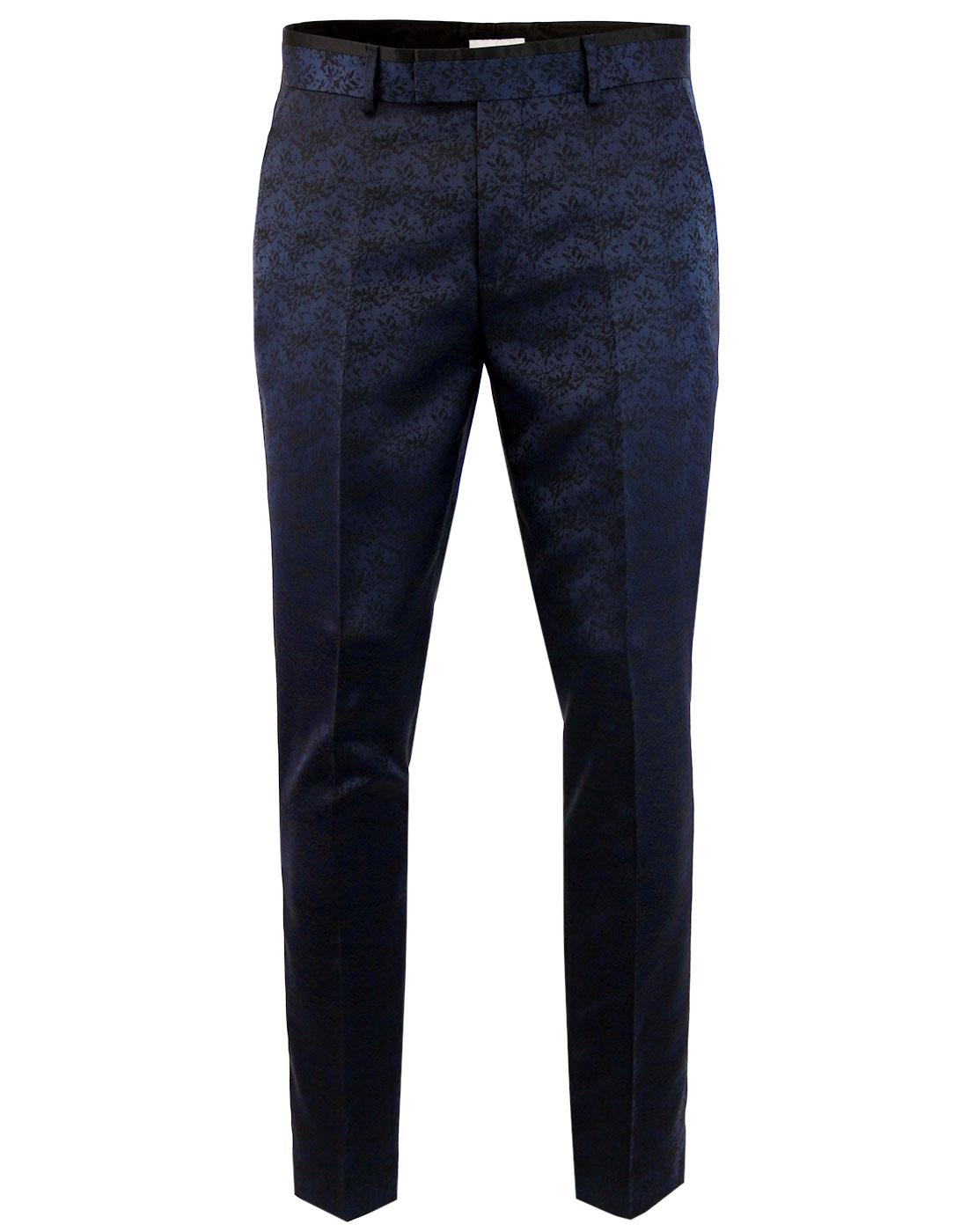Keeling FARAH Mod Floral Jacquard Suit Trousers