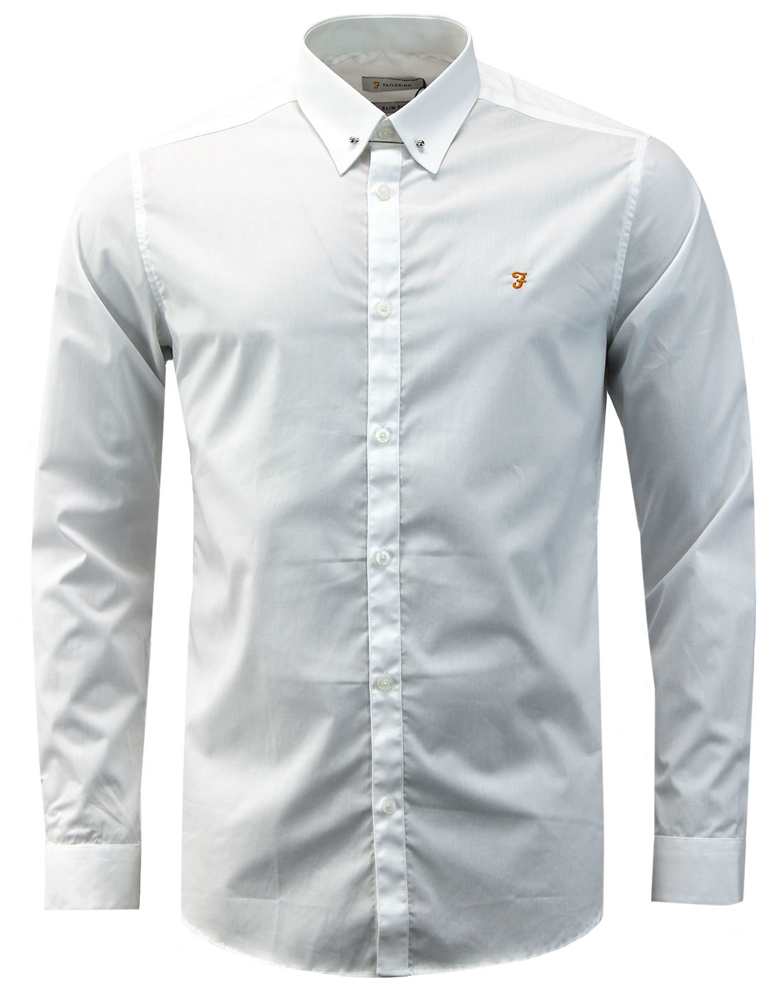 Handford FARAH Mens Mod Bar Collar Smart Shirt (W)