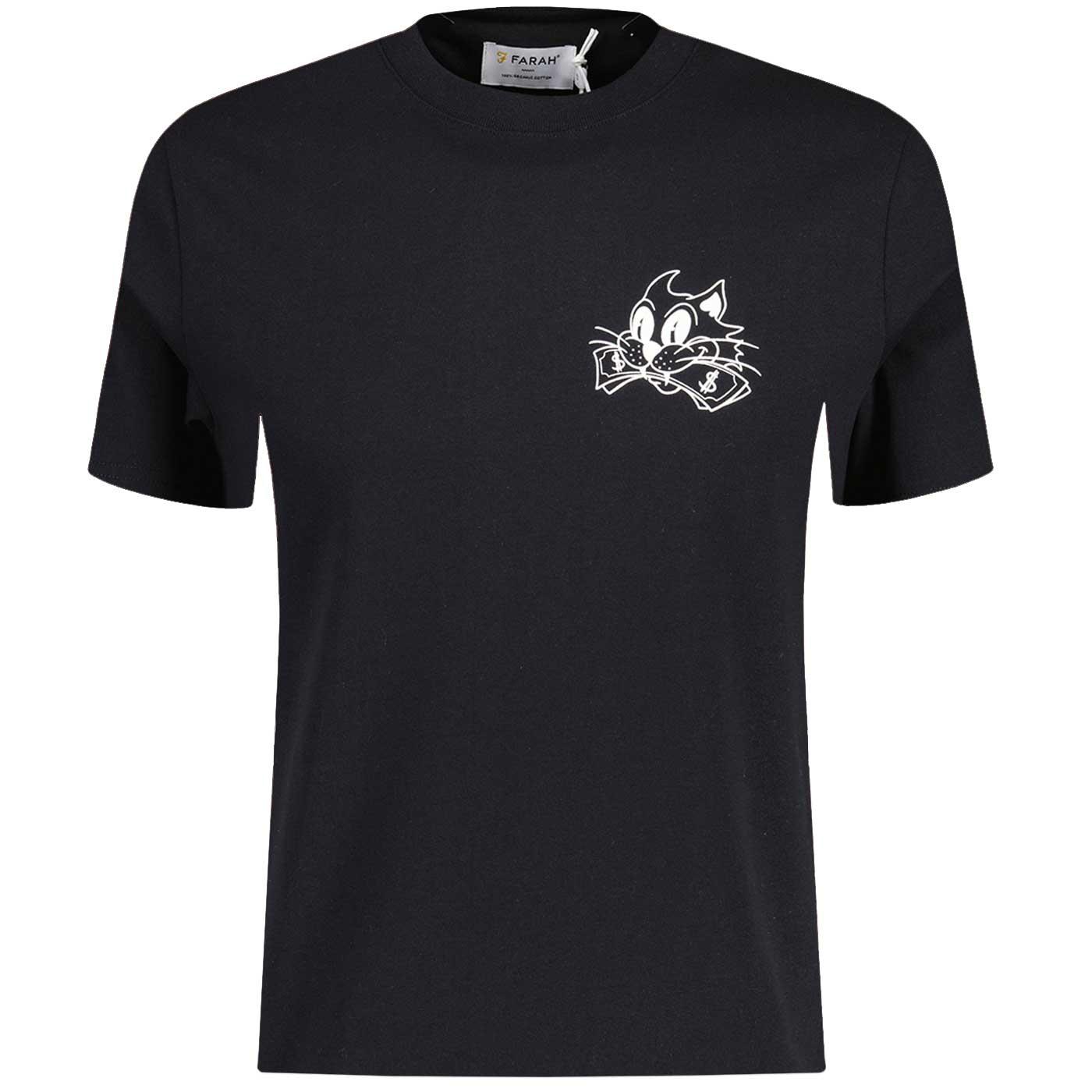 Jasper Farah Vintage Black Cats SS Graphic T-shirt