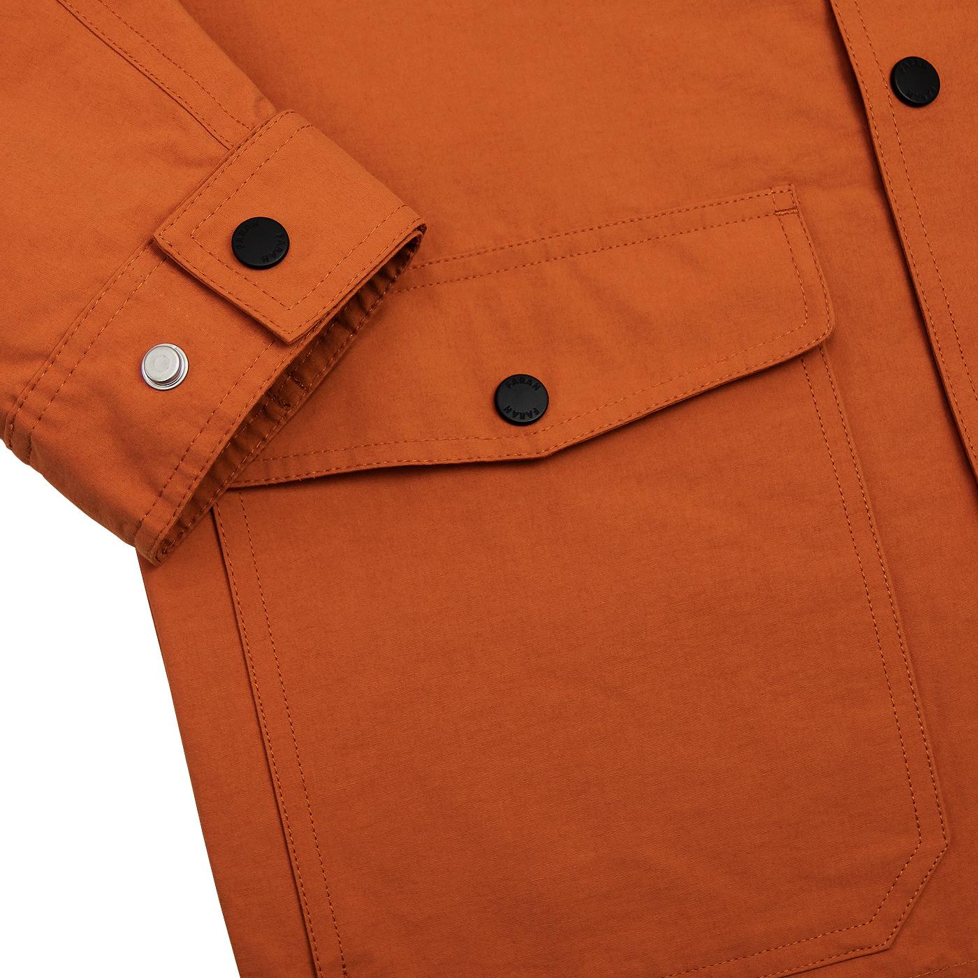 FARAH Lakota Men's Retro 70s 4 Pocket Utility Coat in Goldfish