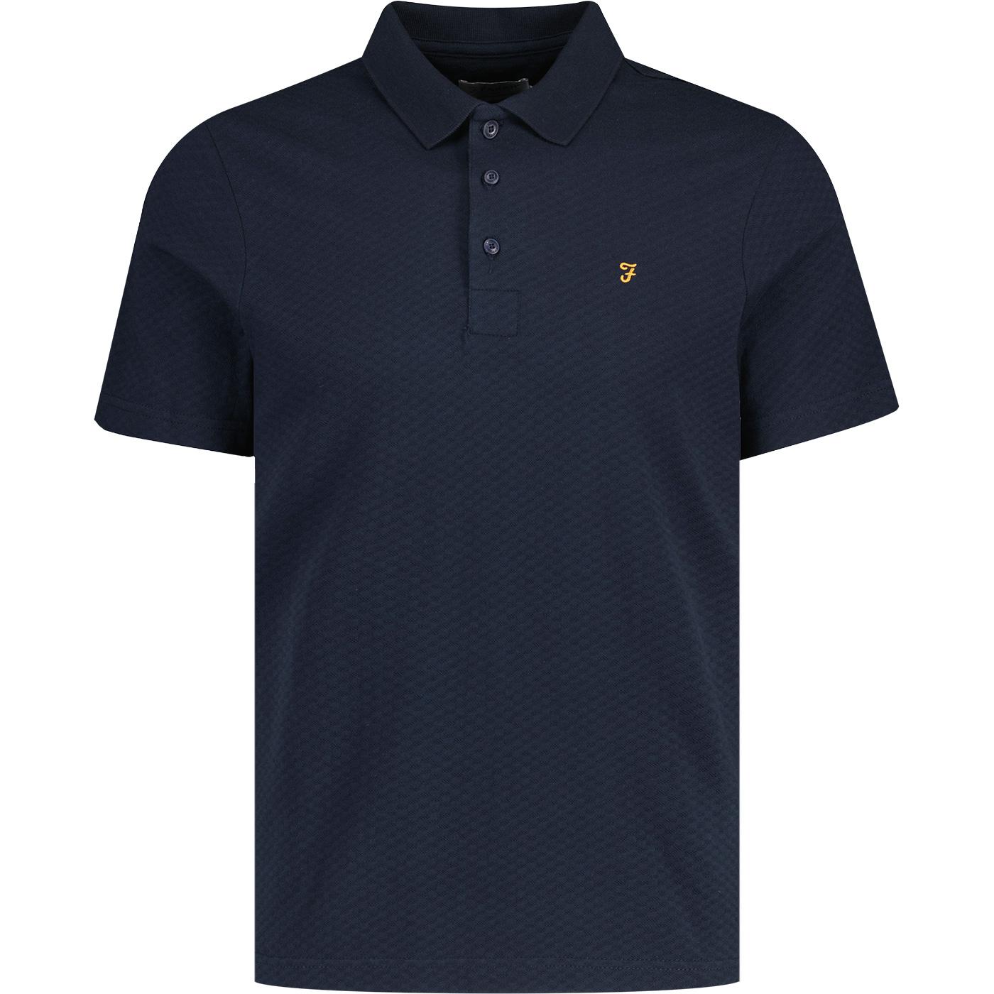 Maddams Farah Jacquard Tonal Micro Check Polo (TN)