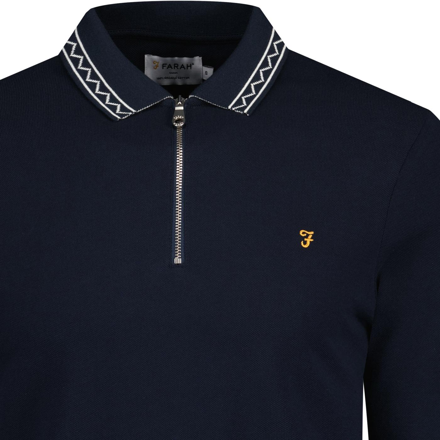 【2024】お歳暮・冬ギフト | 高島屋オンラインスト Tipped Zig-Zag Milan FARAH Quarter Navy True in Polo L/S Zip トップス