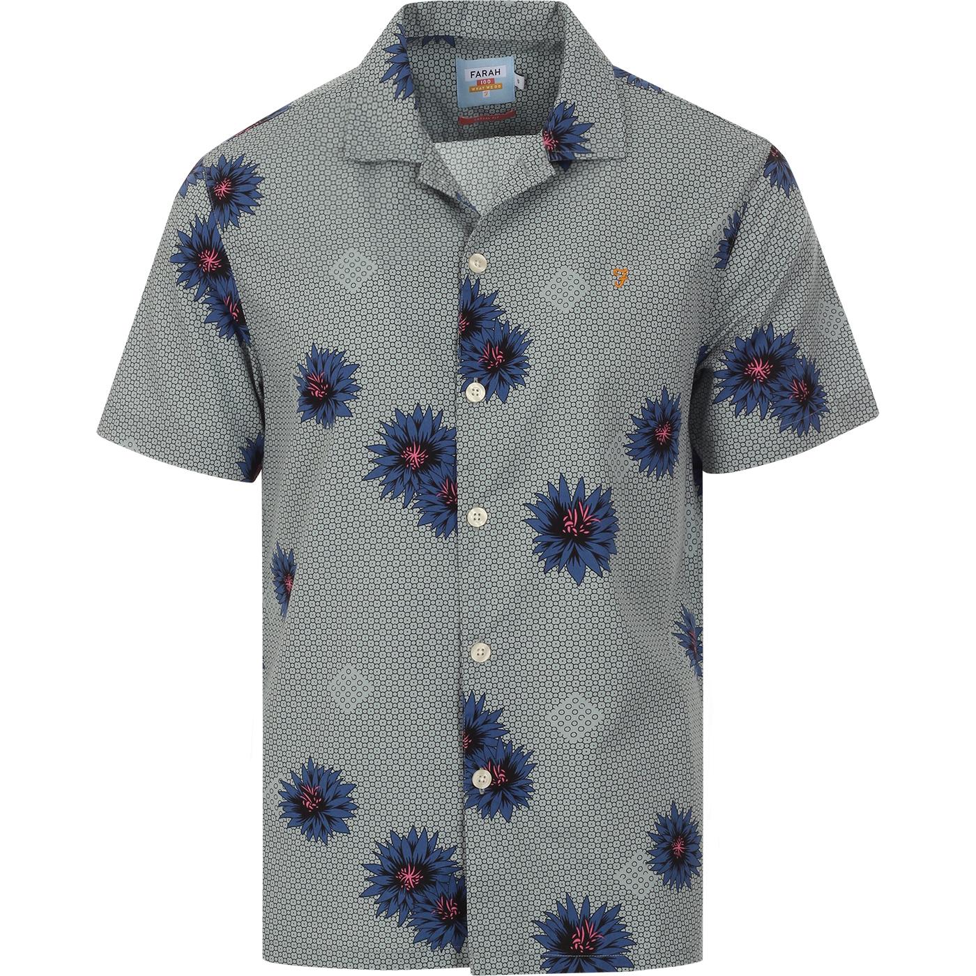 Odessa FARAH 100 Revere Collar 70s Hawaiian Shirt