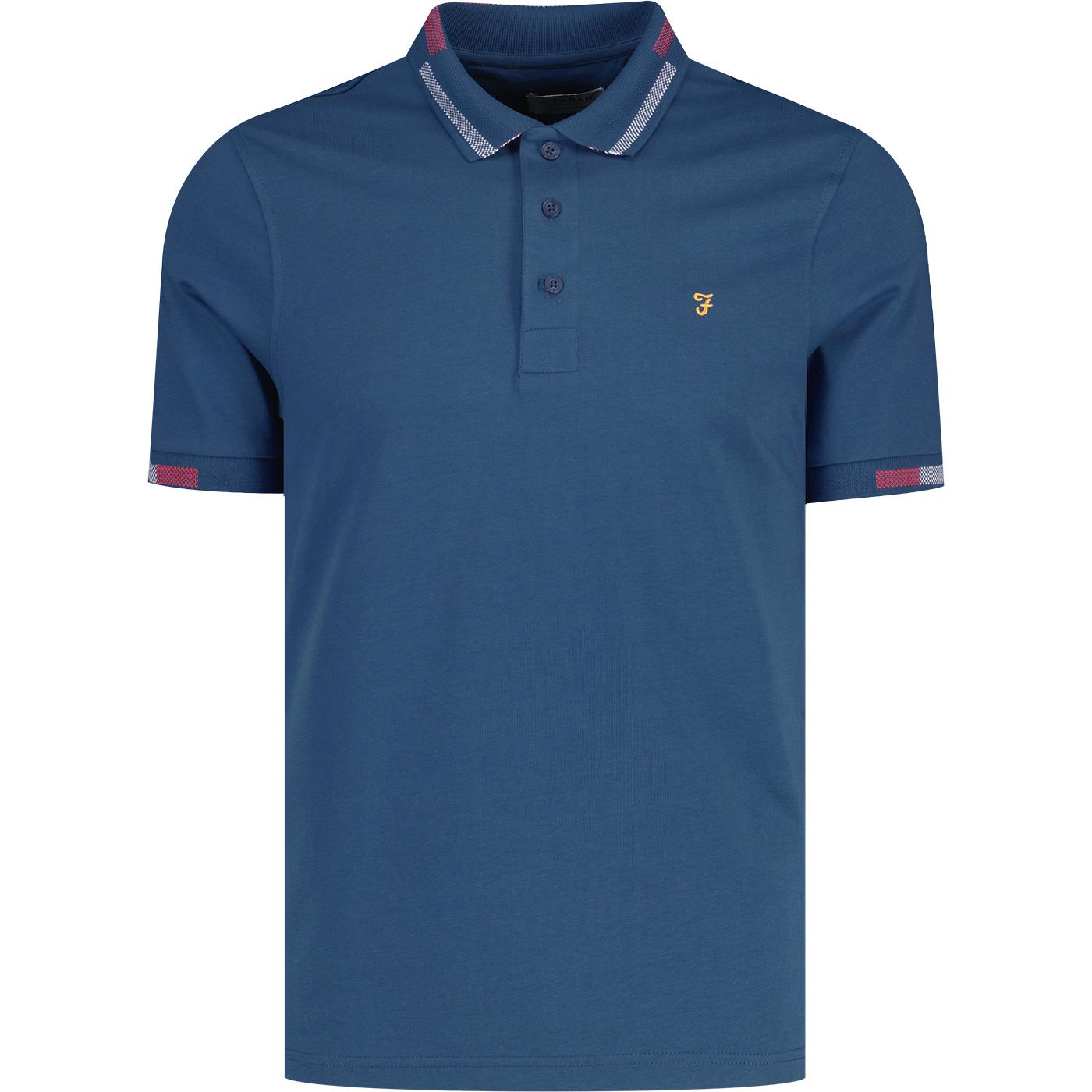 Purdy Farah Men's Retro Tipped Rib Polo Shirt (CM)