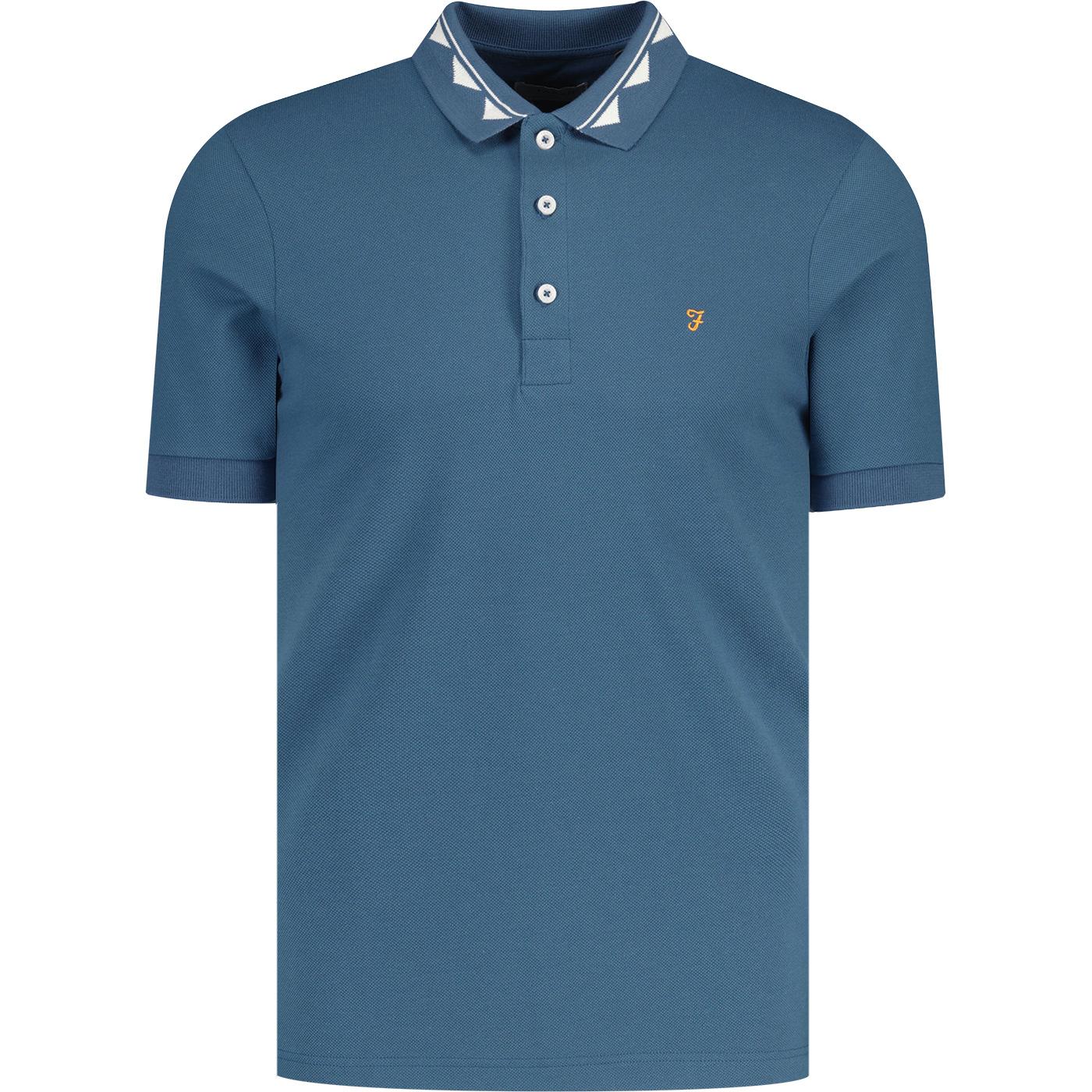 Reeves Farah Zig-Zag Jacquard Tipping Pique Polo M