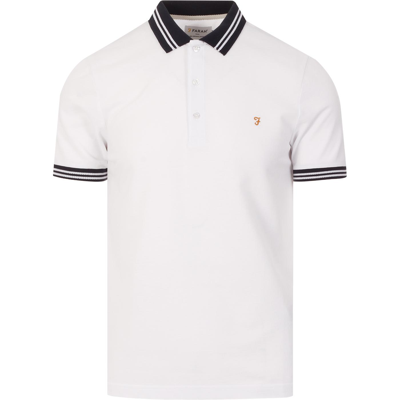 Stanton FARAH Retro Contrast Collar Tipped Polo W