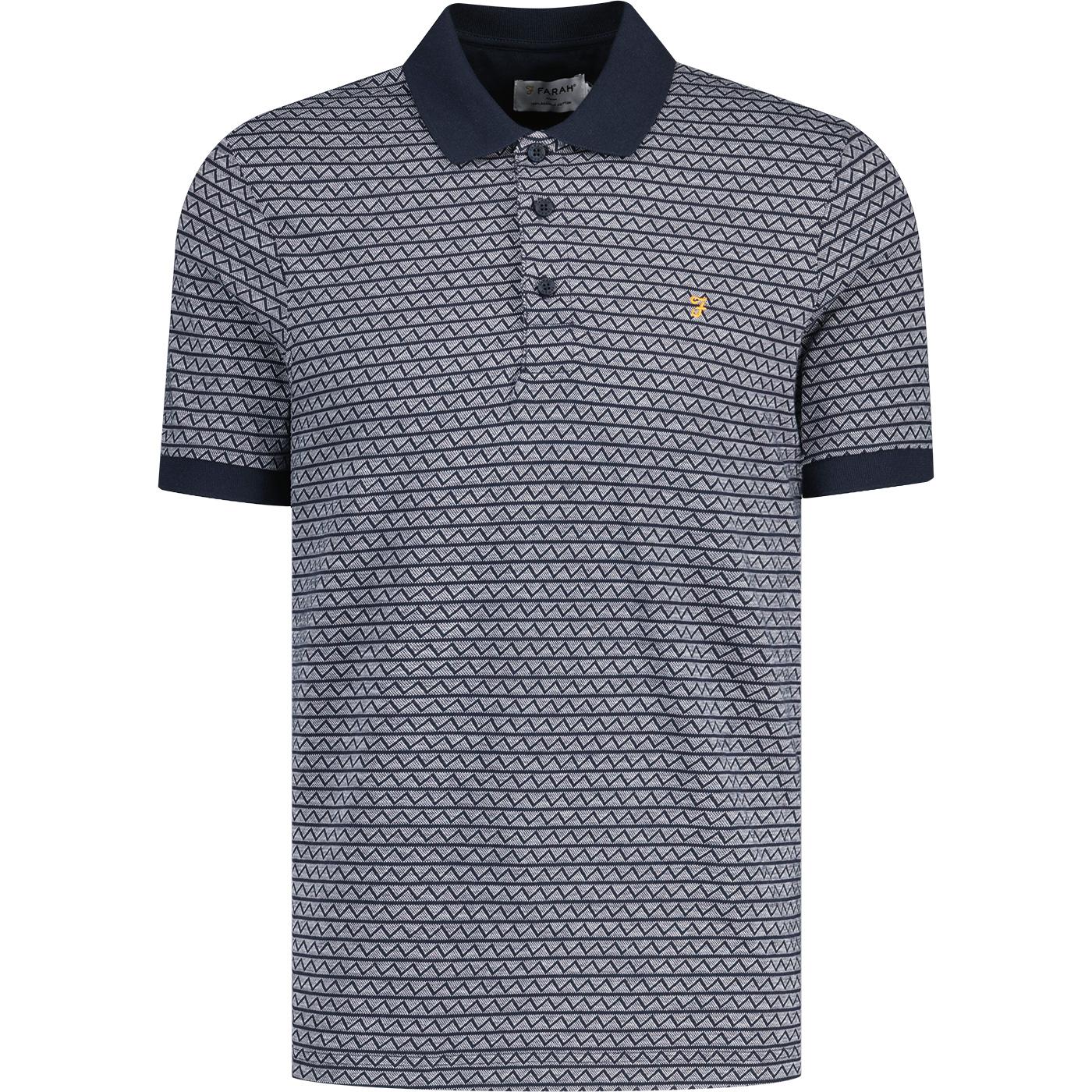 Tibbatt Farah Retro Jacquard Design Polo Shirt TN