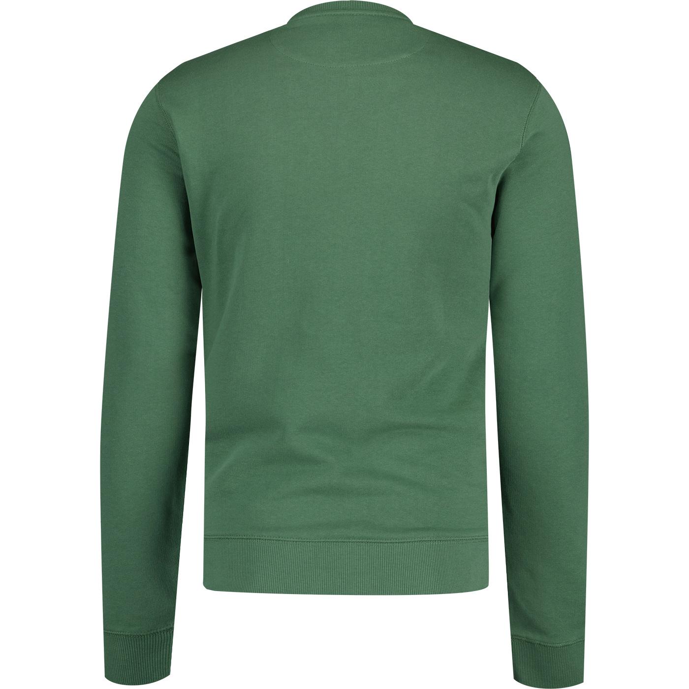 Farah Vintage Tim Crew Neck Cotton Sweatshirt Wreath Green