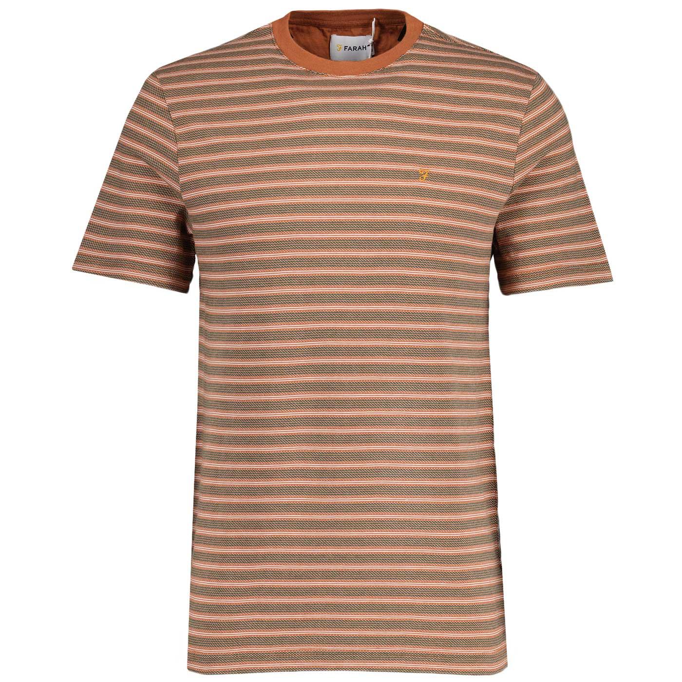 Wilmot Farah Retro Stripe Jersey T-shirt (Teak)