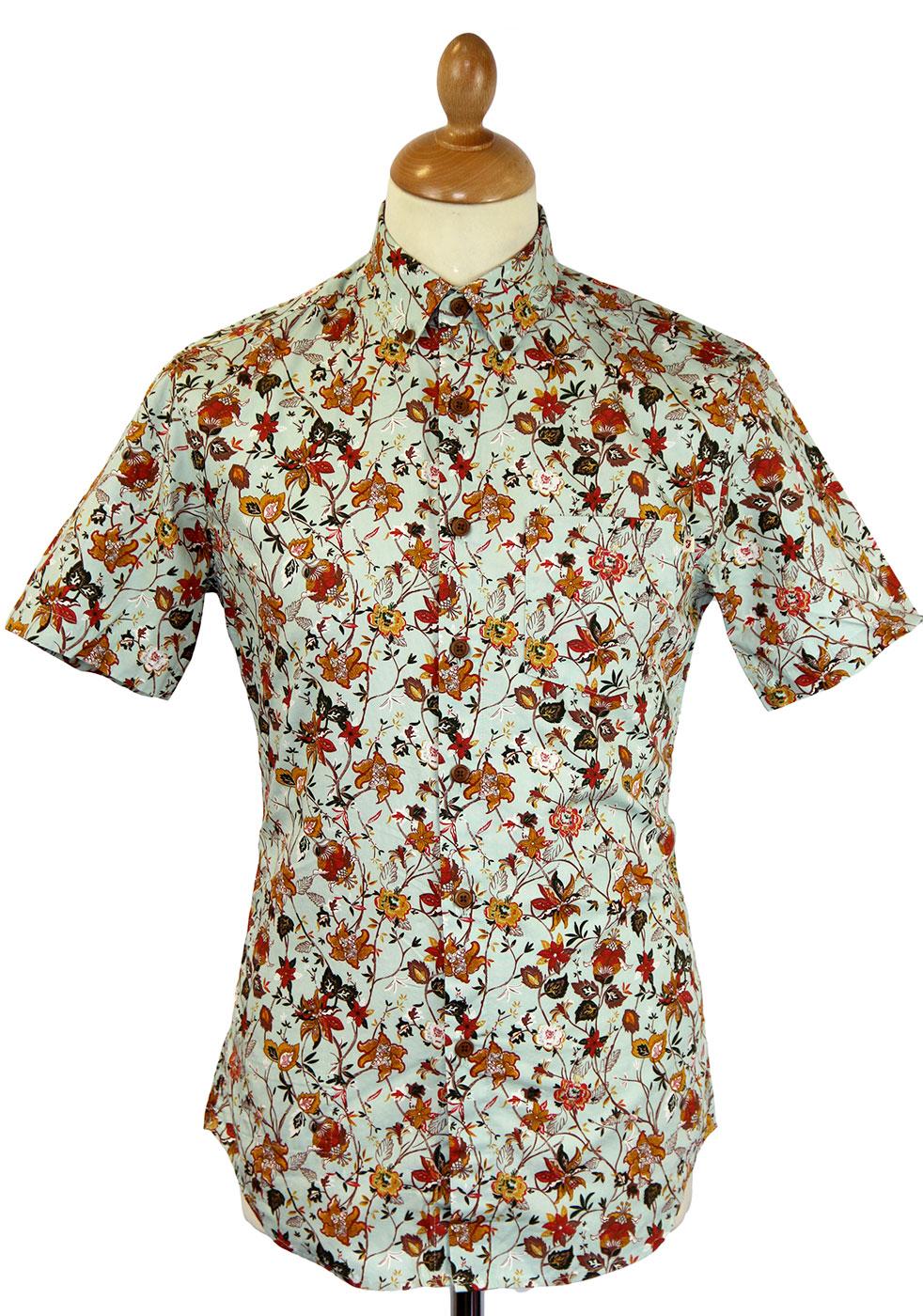Gatsby FARAH 1920 Multi Floral Retro Mod Shirt (S)
