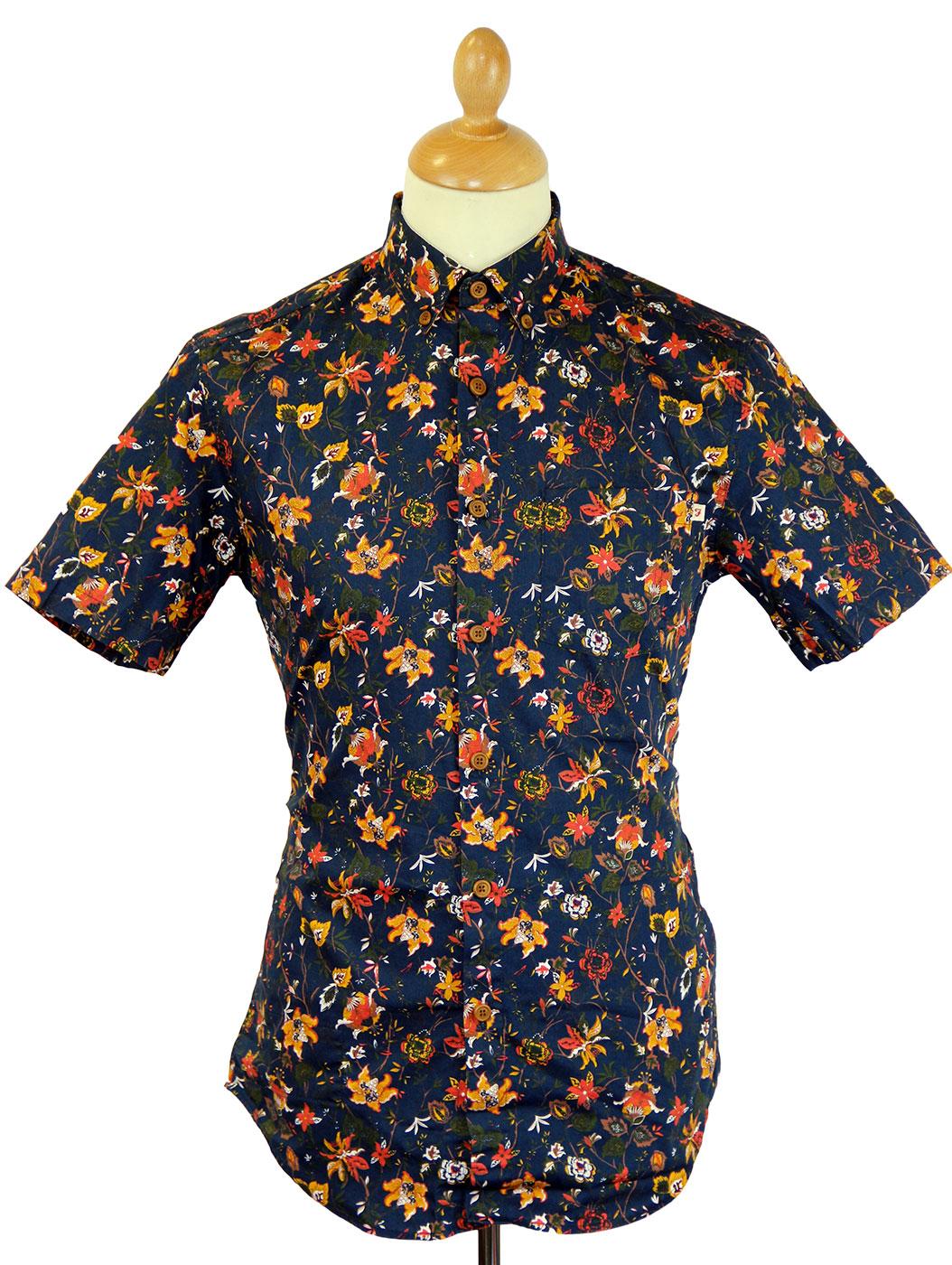 Gatsby FARAH 1920 Multi Floral Retro Mod Shirt (N)