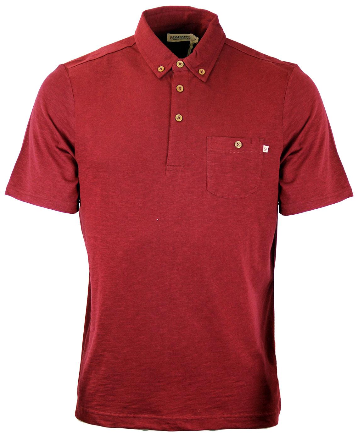 Stapelford FARAH 1920 Mod S/S Textured Polo Top DR