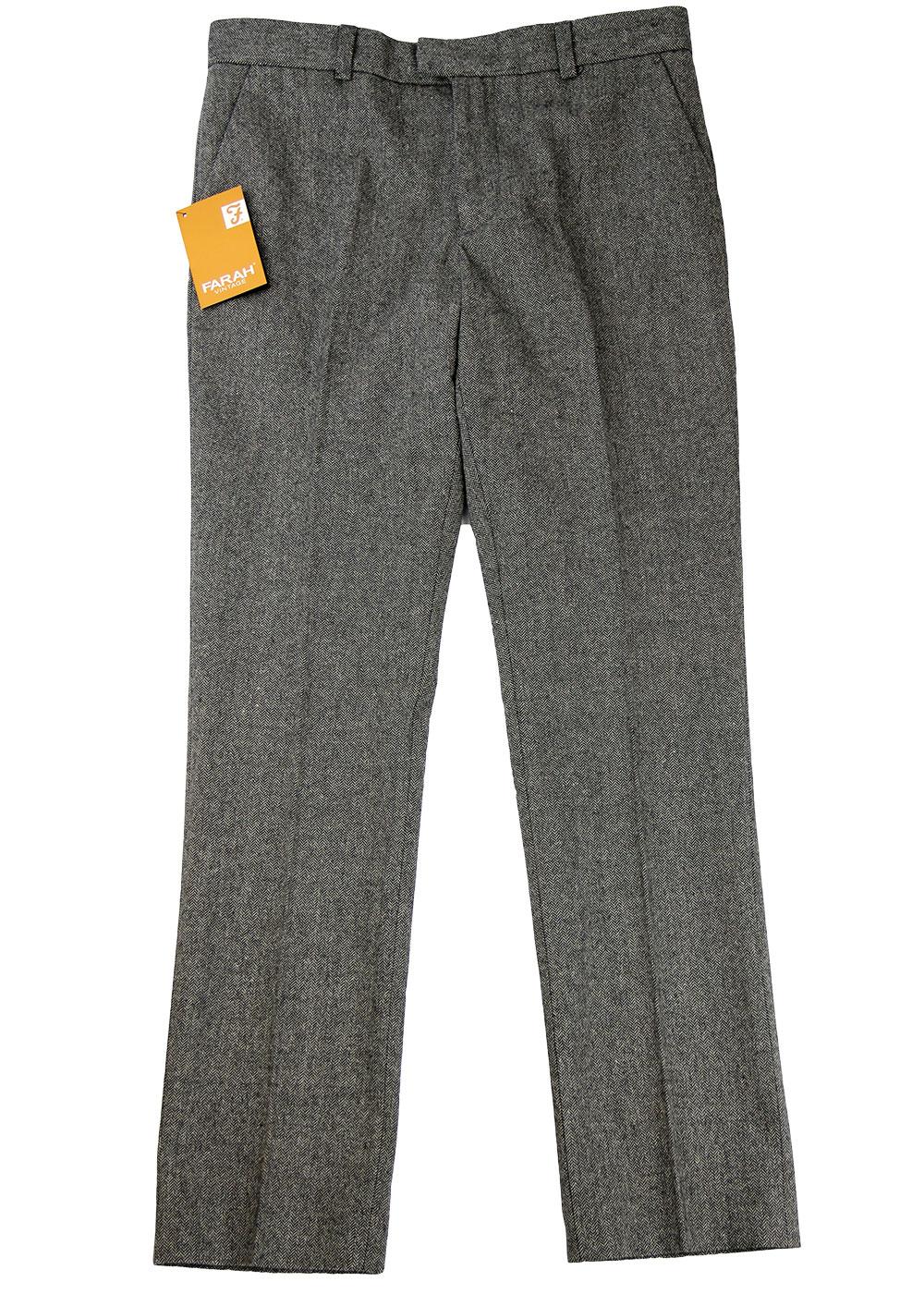 Farah Men's Twill Trousers (Size 48W 31L) Soft Touch Smart Suit Trousers -  New | eBay