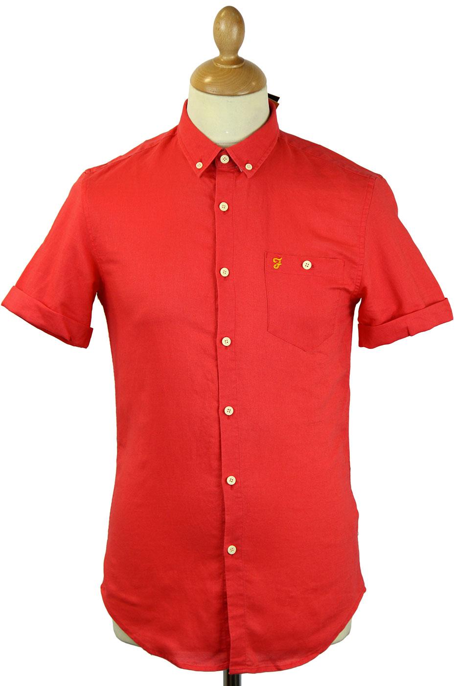 Trent FARAH VINTAGE Rtero Mod Linen-Cotton Shirt O