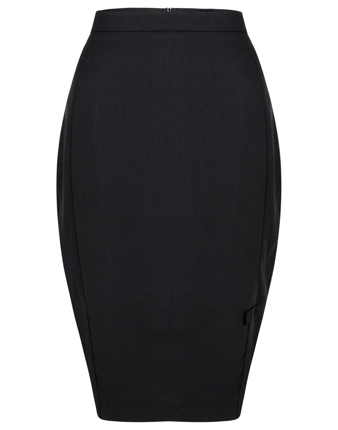 FEVER Ashcott Retro 50s Vintage Style Fitted Pencil Skirt Black