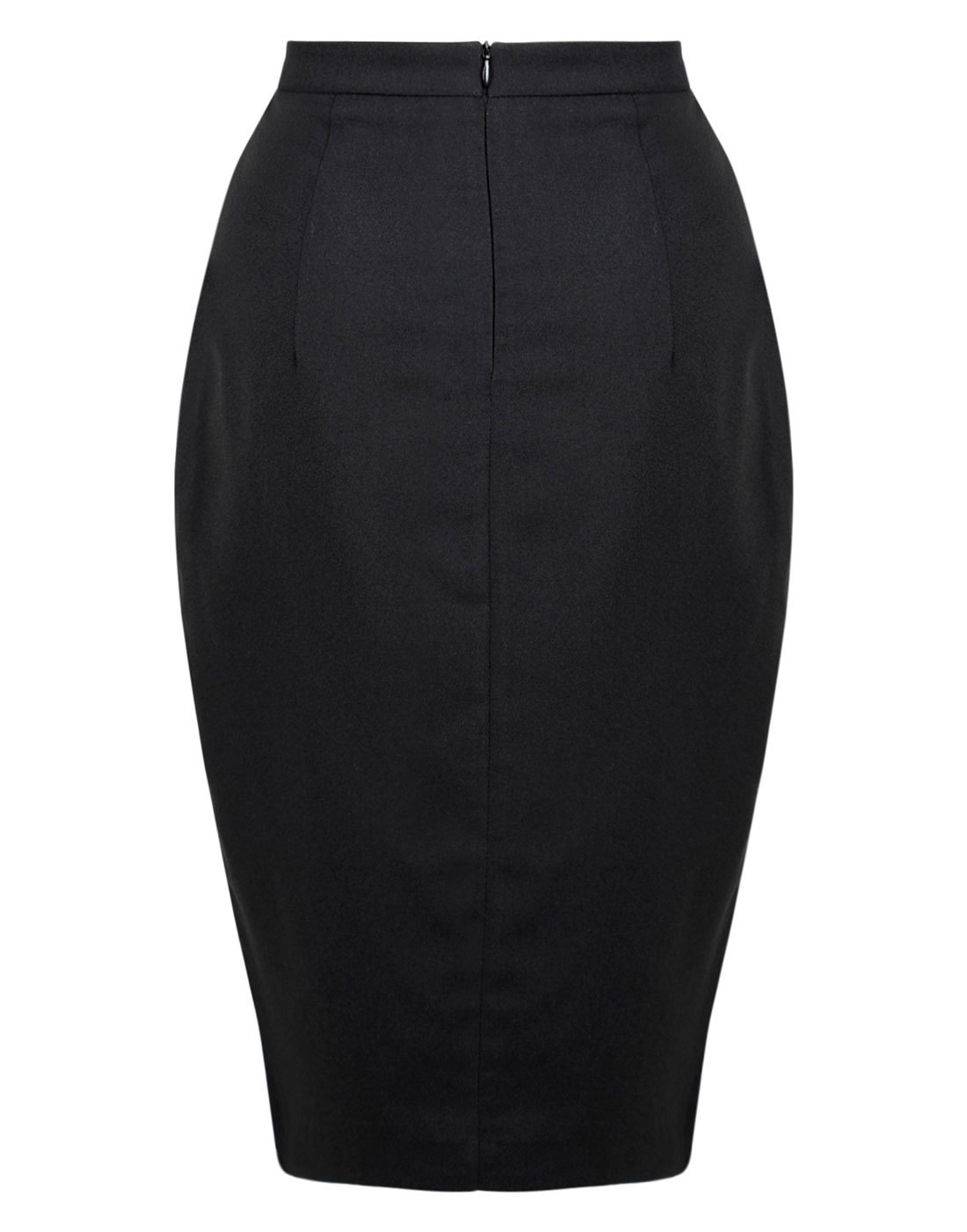 FEVER Ashcott Retro 50s Vintage Style Fitted Pencil Skirt Black