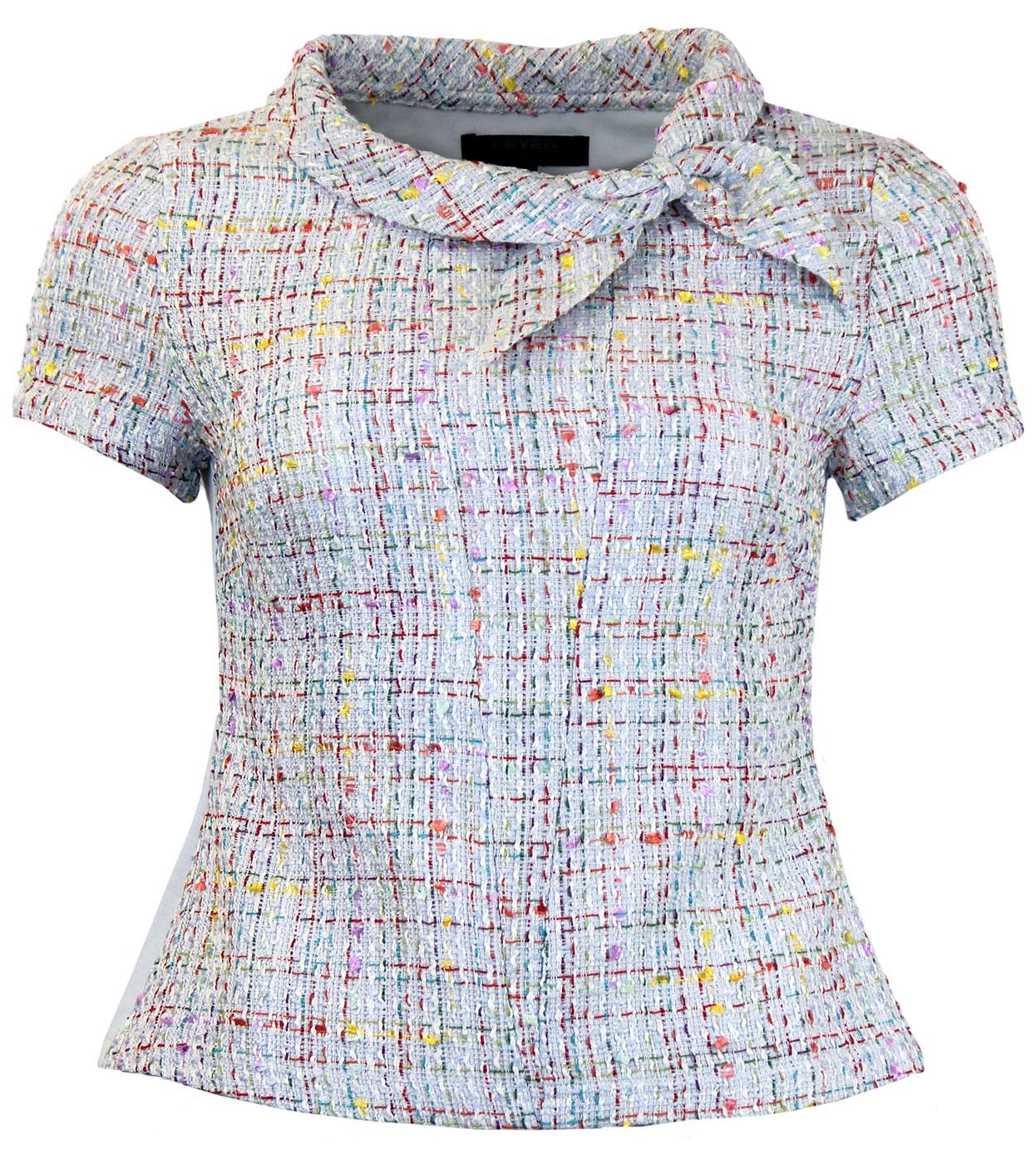Livorno FEVER 60s Mod Textured Tweed Bow Top