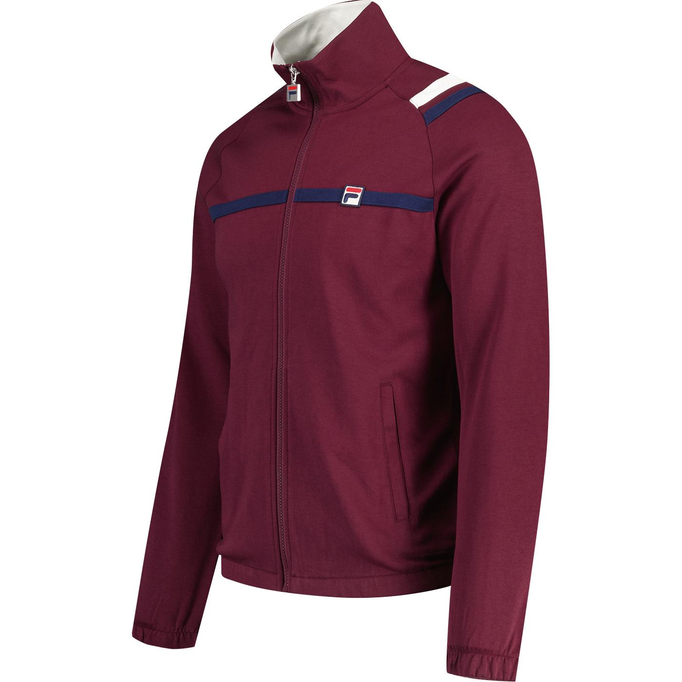 Fila Vintage Men MKII Archive Track Jacket Windsor Wine Navy