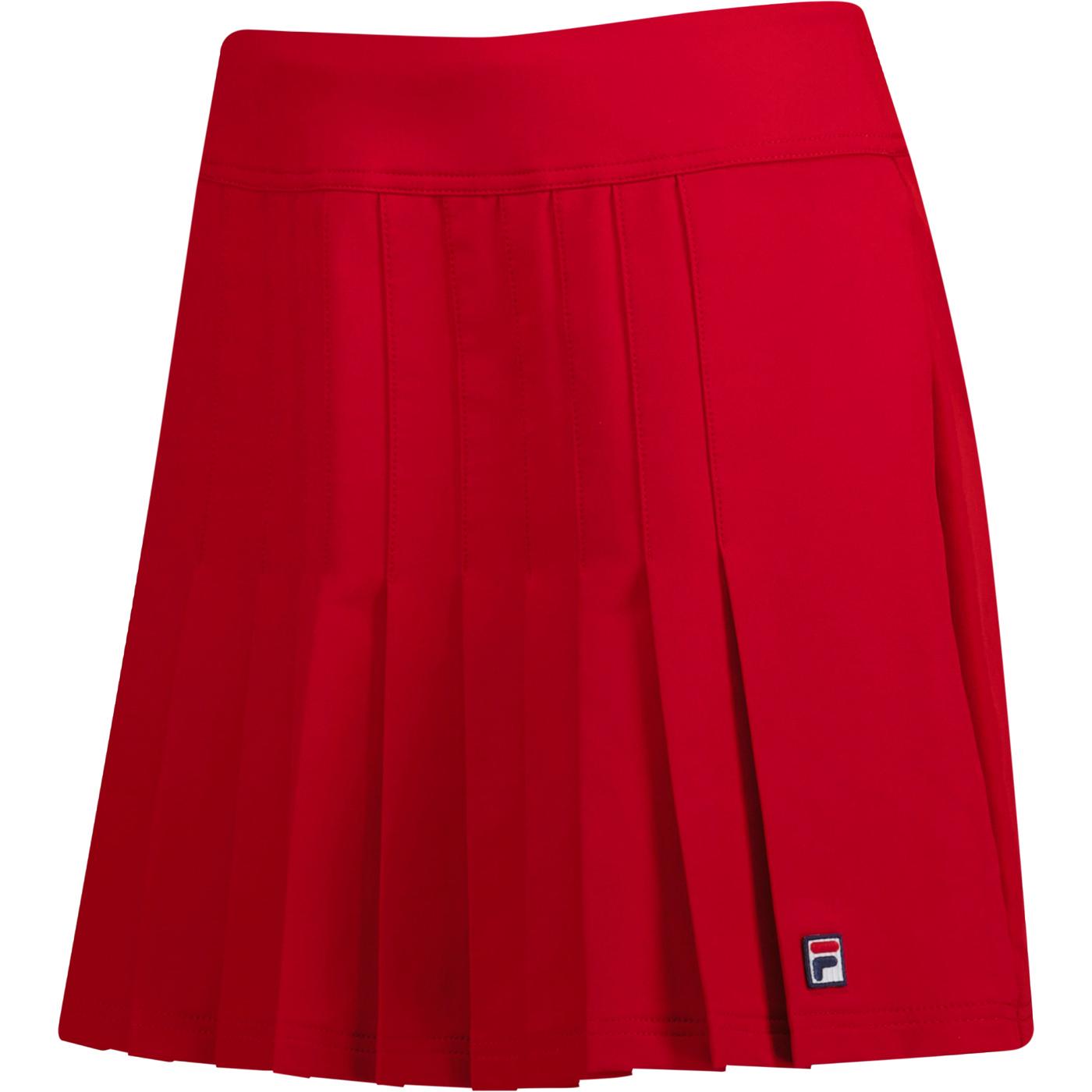 fængsel lyserød chant FILA VINTAGE Amy Retro 70s Pleated Tennis Skirt in Red
