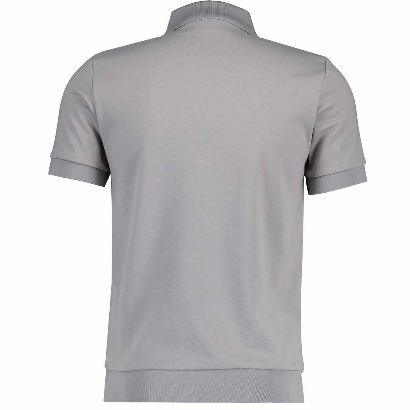 Fila Gold Axel Geo Jacquard 1/4 Zip Retro Polo in Ultimate Grey