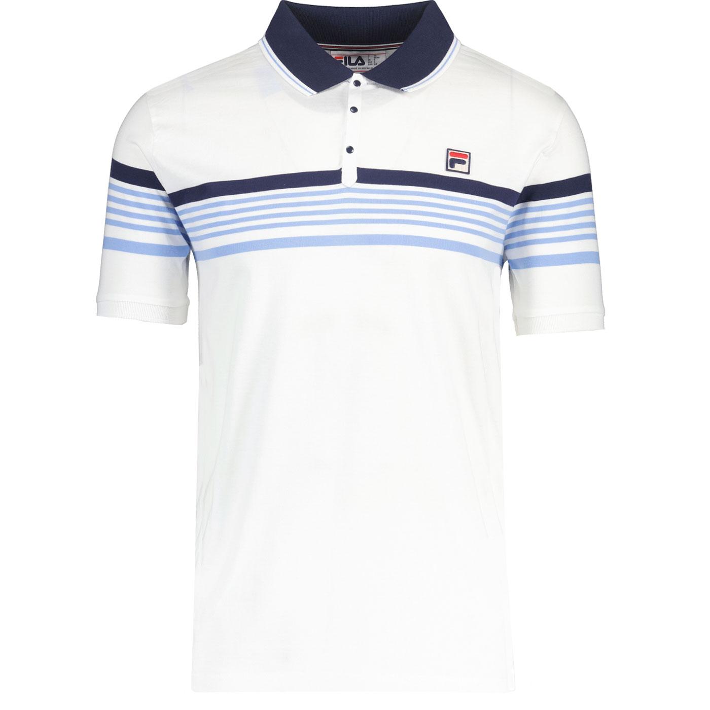 Francis Fila Vintage Yarn Dye Stripe Polo Shirt W