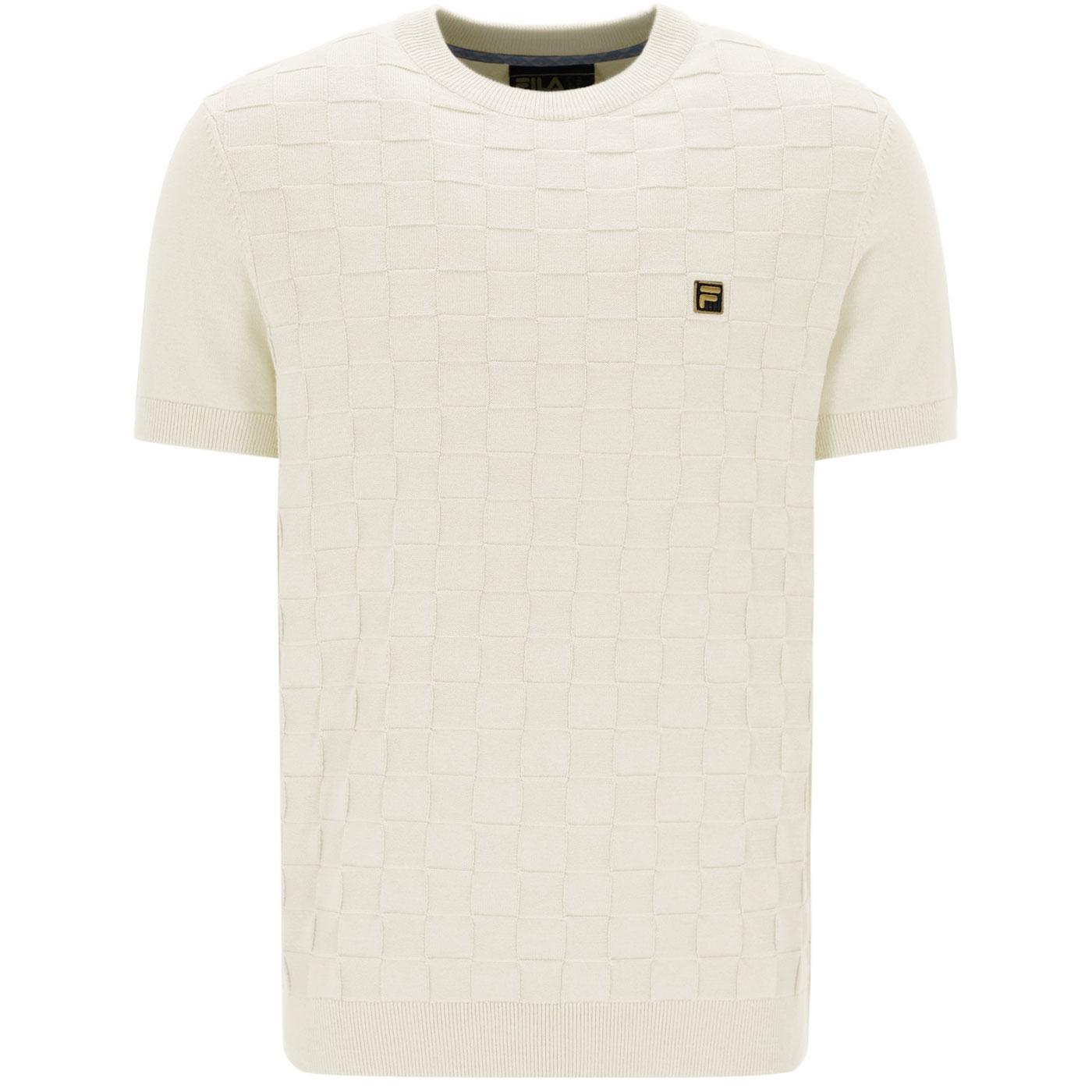 Campbell Fila Gold Retro Weave Effect Knit Tee E