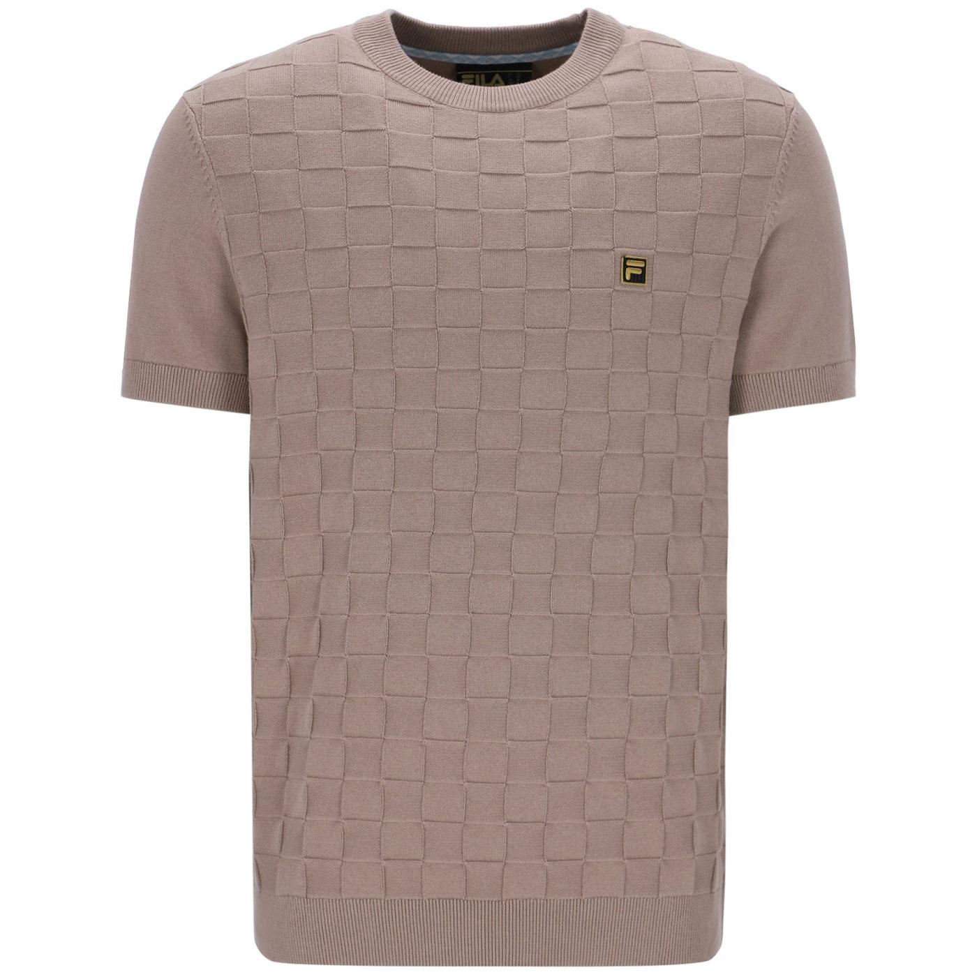 Campbell Fila Gold Retro Weave Effect Knit Tee MM