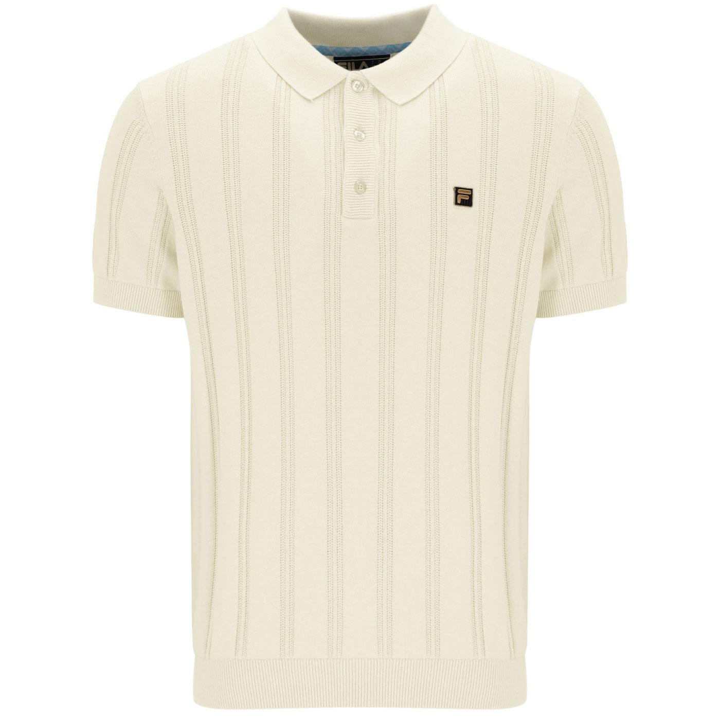 Kennedy Fila Gold Textured Stripe Knitted Polo E