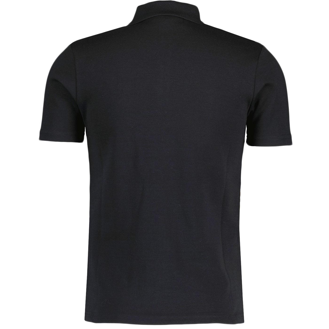Fila Gold Saro Archive Influence Retro Geo Polo Shirt in Black