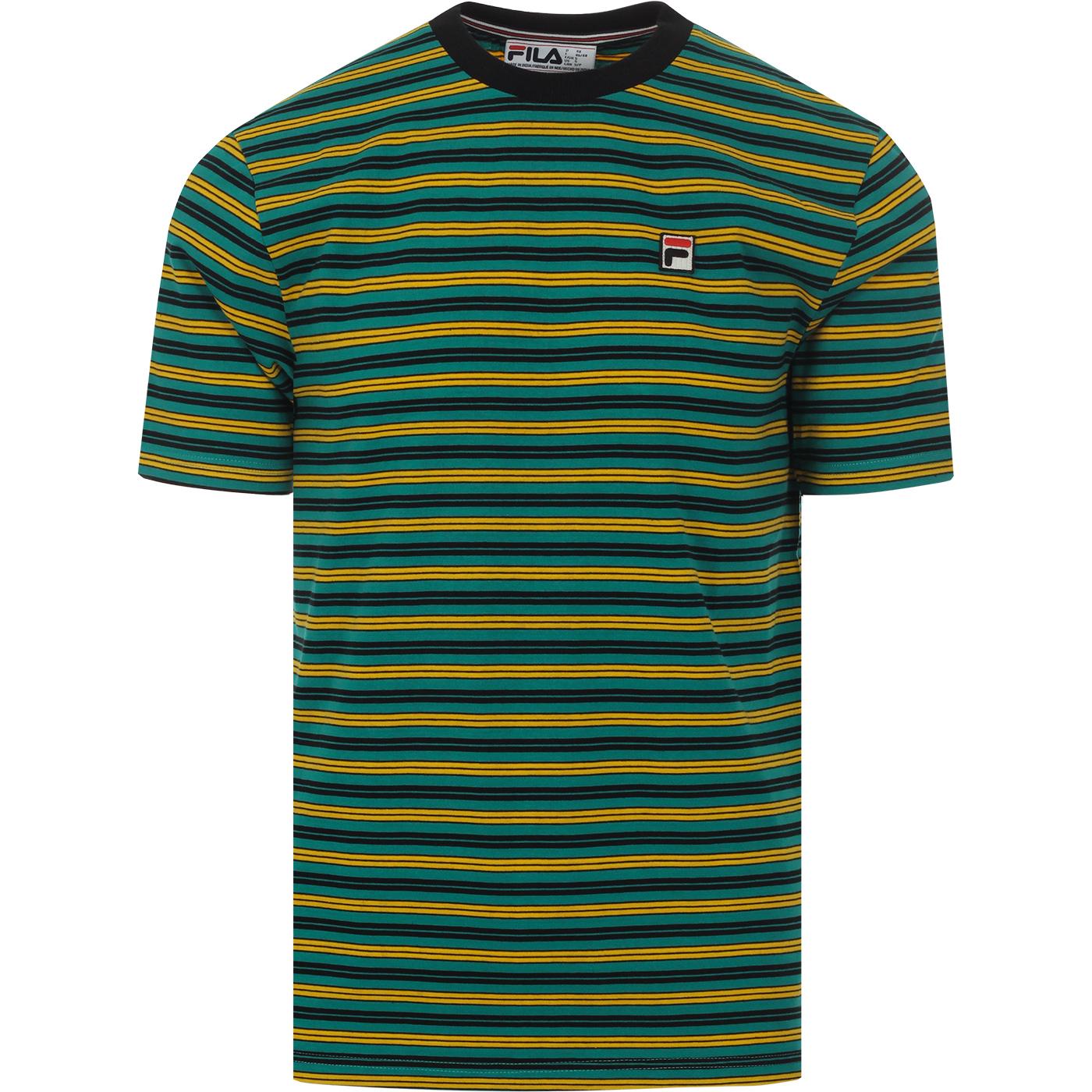 FILA VINTAGE Hugh 70s Retro Multi Stripe T-shirt Parasailing