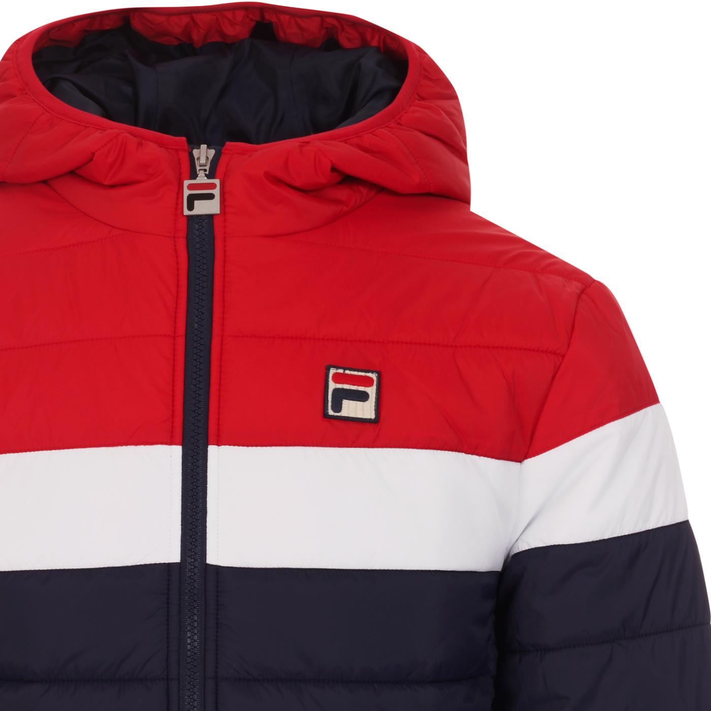 fila padded jacket with buckle fastening and chest logo